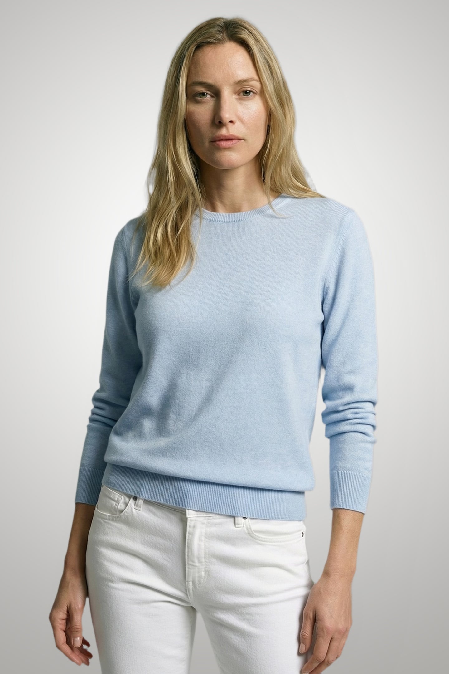 C-NECK SWEATER LIGHT BLUE 1