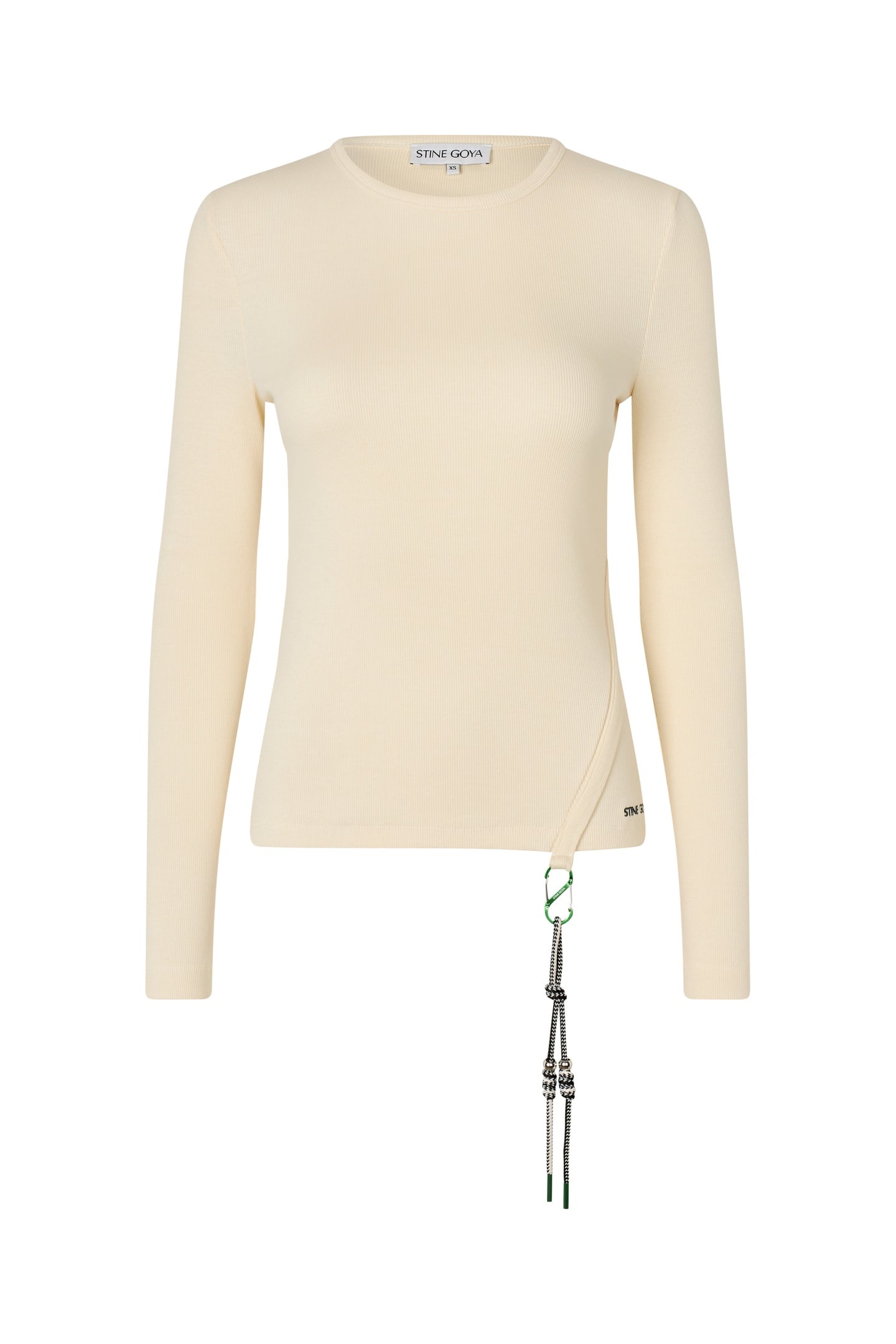 LONG SLEEVE CARABINER RIB TOP WHITE 3