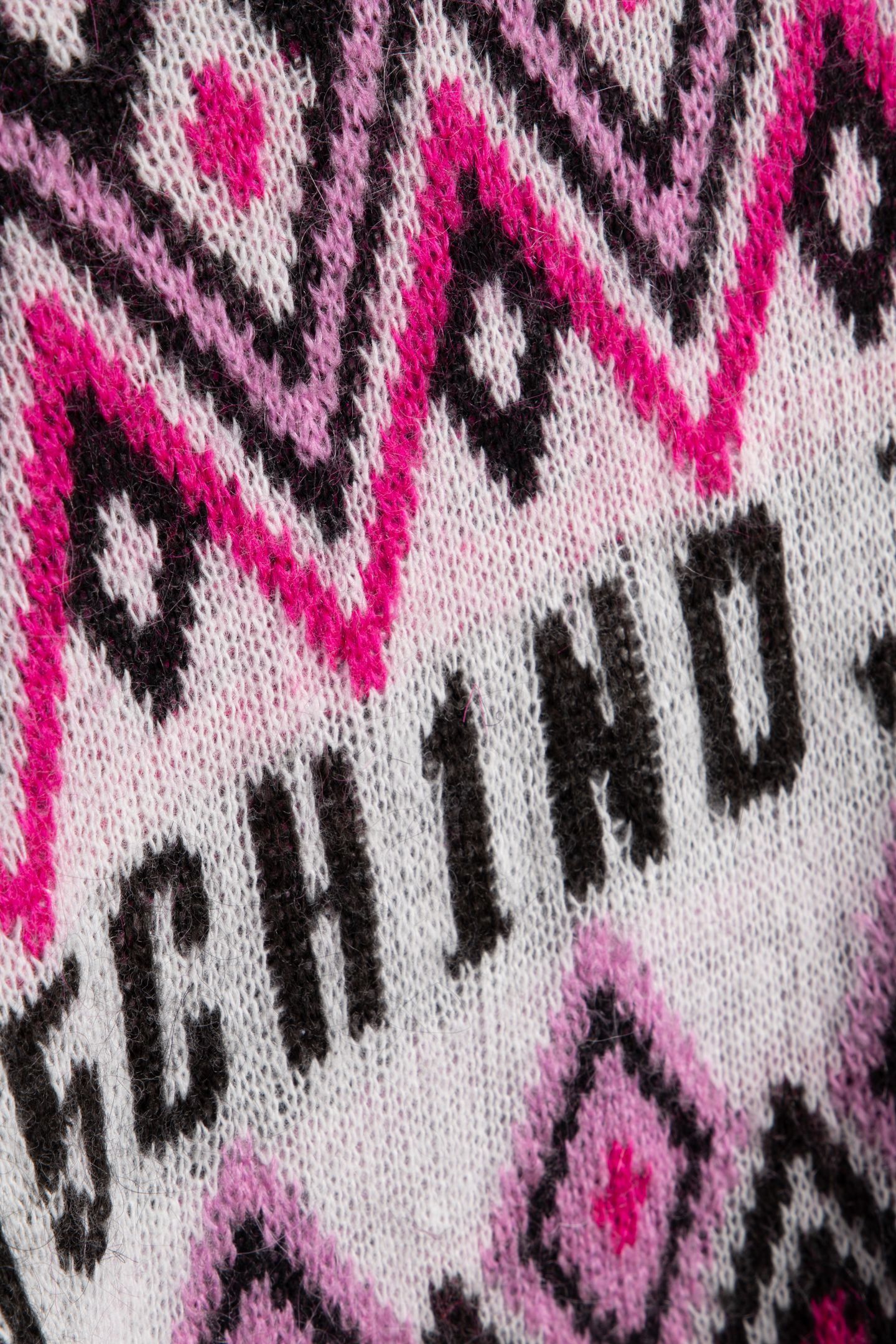 CASHMERE AND WOOL CROP PULLOVER GRAPHIC JACQUARD BLACK 4