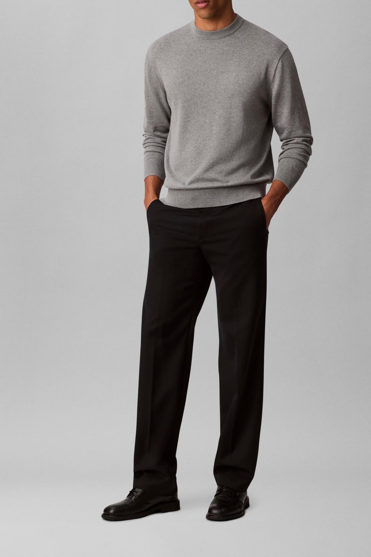 LS COTTON RELAXED B30 GREY HEATHER 3