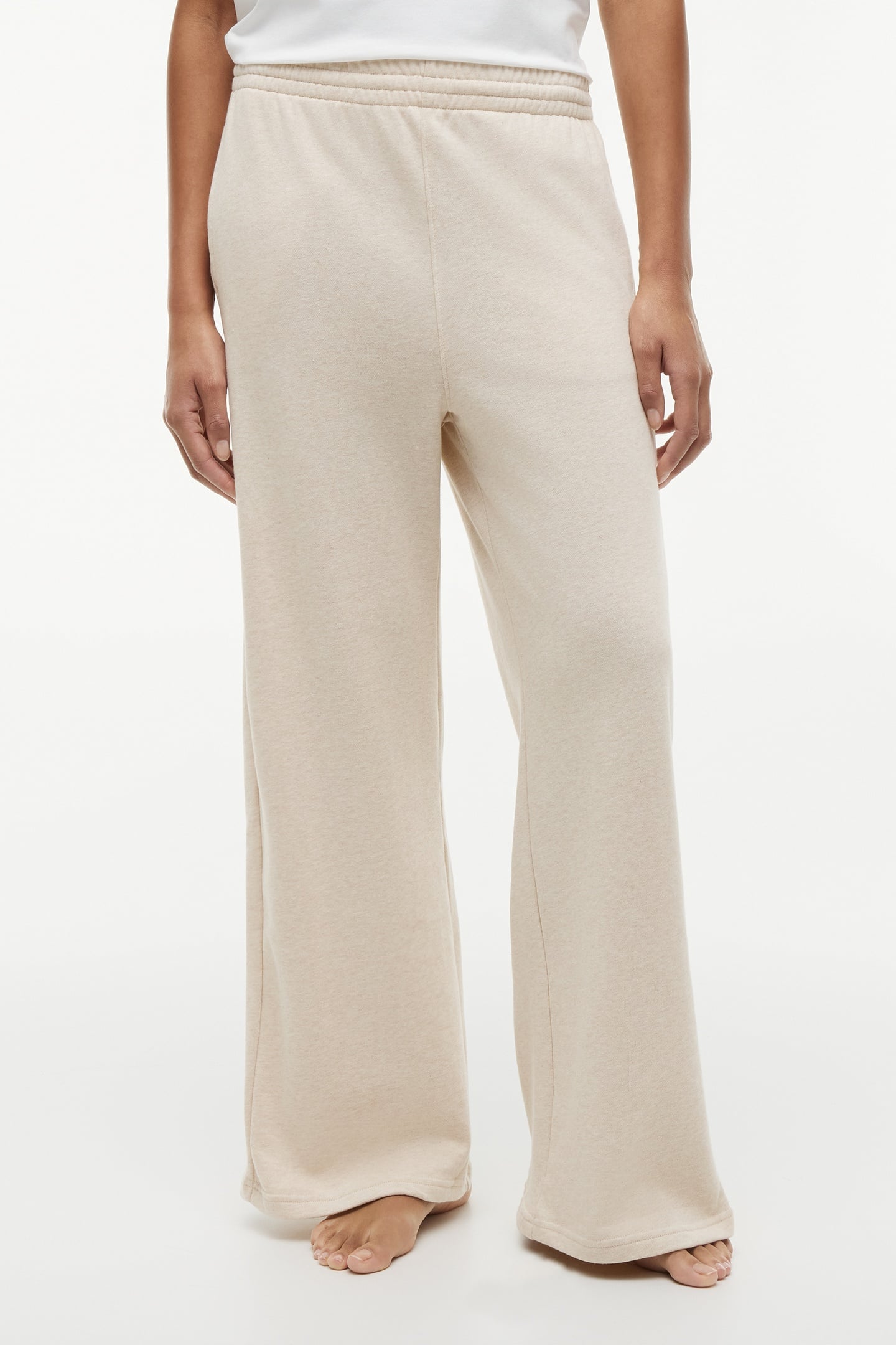 WIDE LEG PANTS HEATHERED OAT 2