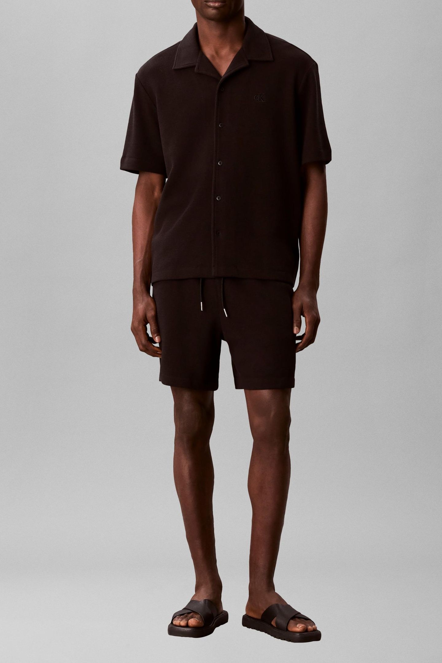 HD COTTON WAFFLE SHORTS BLACK 3