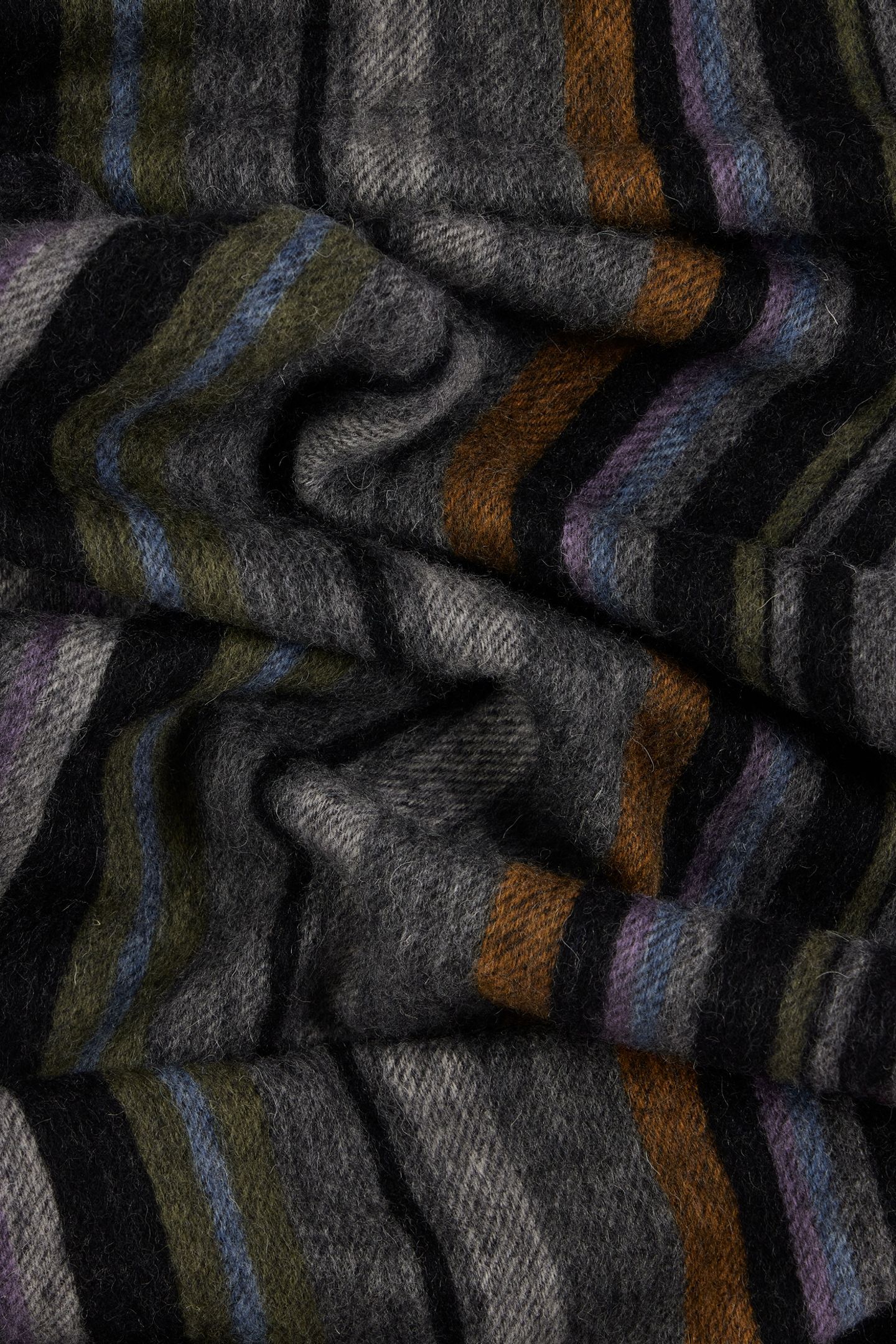 MEN SCARF TRENT STRIPE SLATE 5
