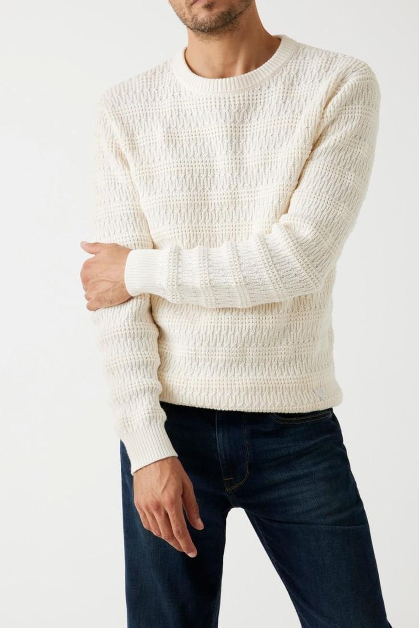 JEFF CN STITCHED SWT SALT WHITE 6