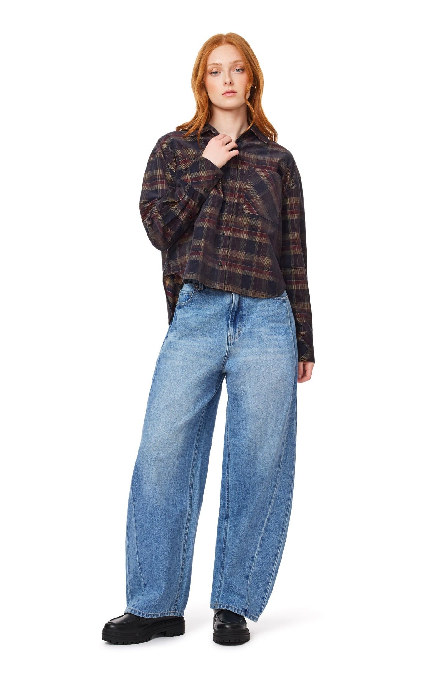 CROPPED SHIRT MULTI PLAID 3