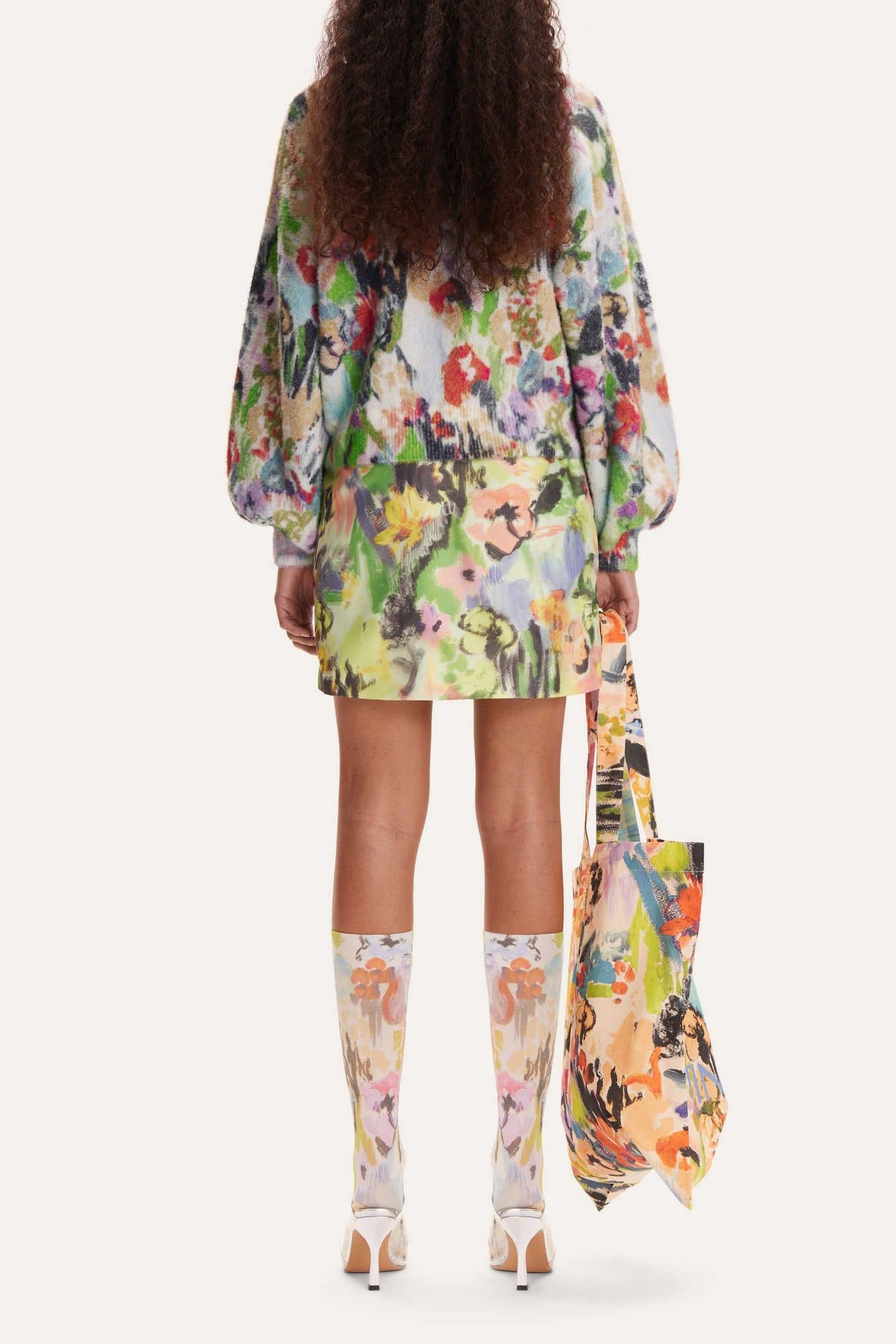 ADONIS FLUFFY PRINTED KNIT ABSTRACT FLORAL 2