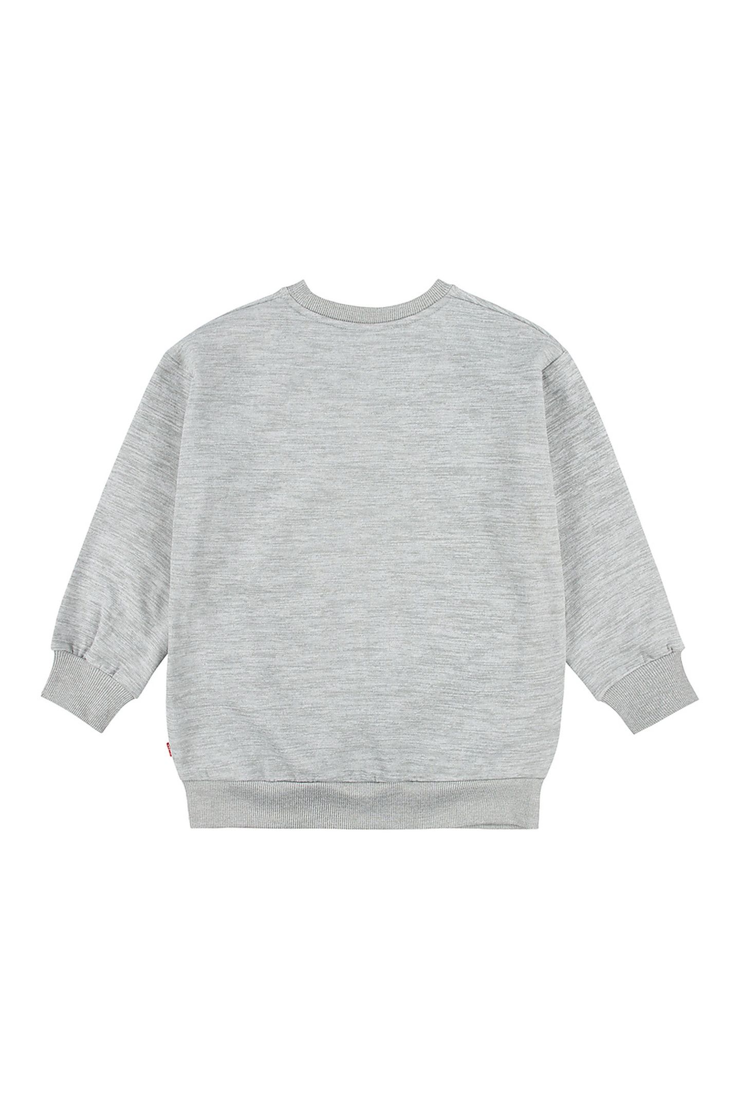 GIRLS OVERSIZED CREW SWEATSHIRT GRAY HEATHER 2