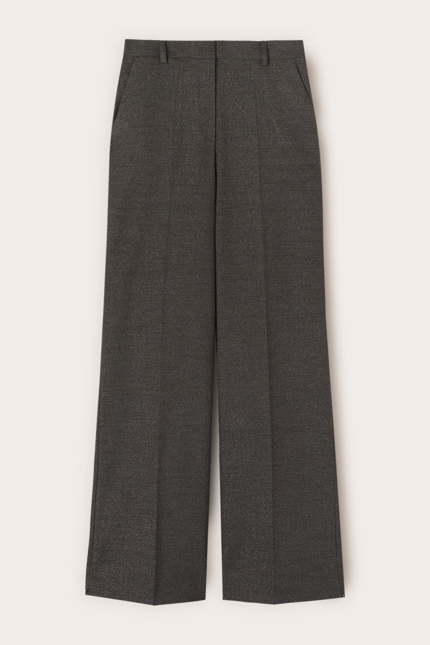 PALAZZO PANTS IN MIXED LUREX ARMORED FABRIC GREY 4