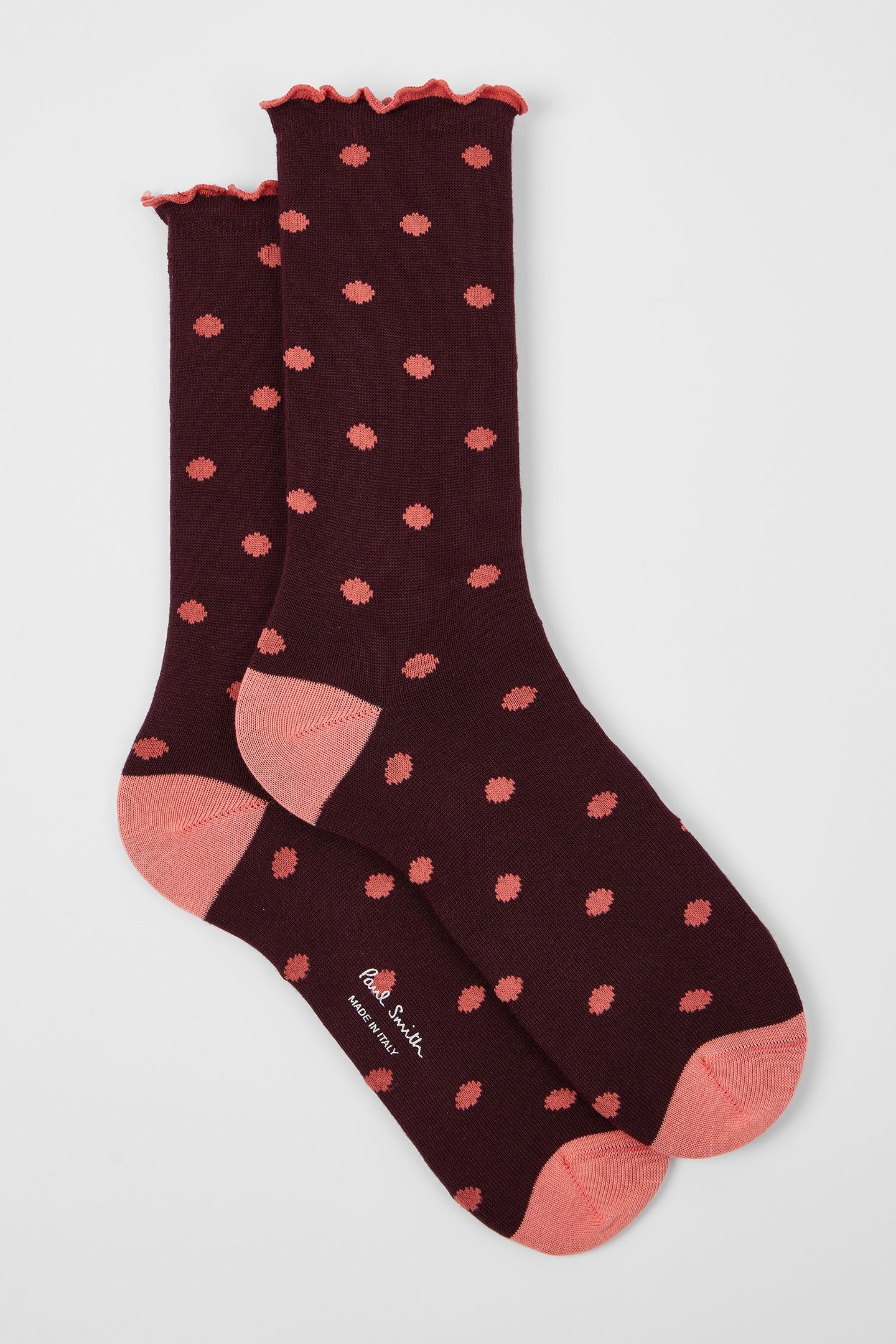 WOMEN SOCK JENNY POLKA BURGUNDY/ BORDE 4