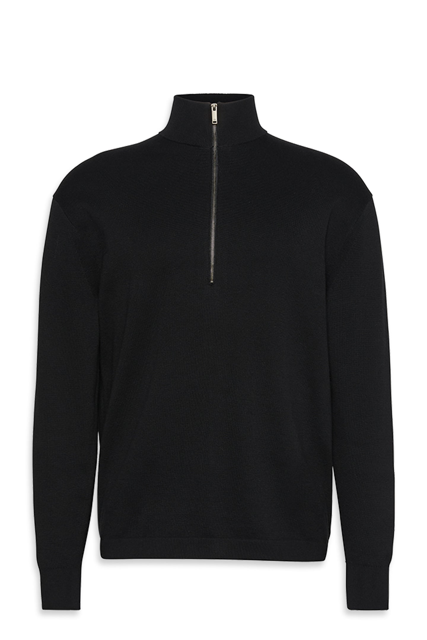 LS SUPIMA QUARTER ZIP SWEATER BLACK 4