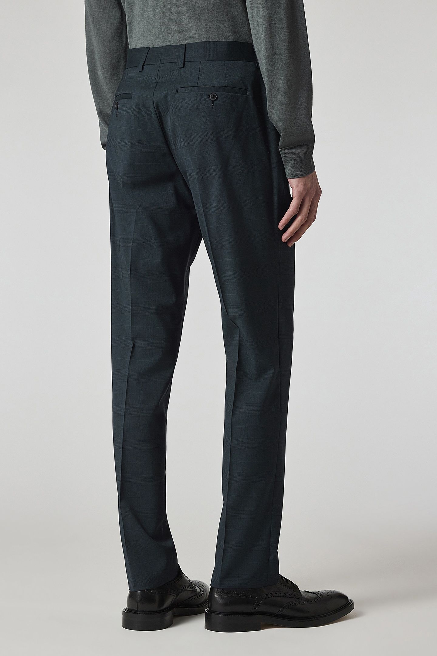 MENS TAILORED FIT 2BTN SUIT PETROL GREEN 4