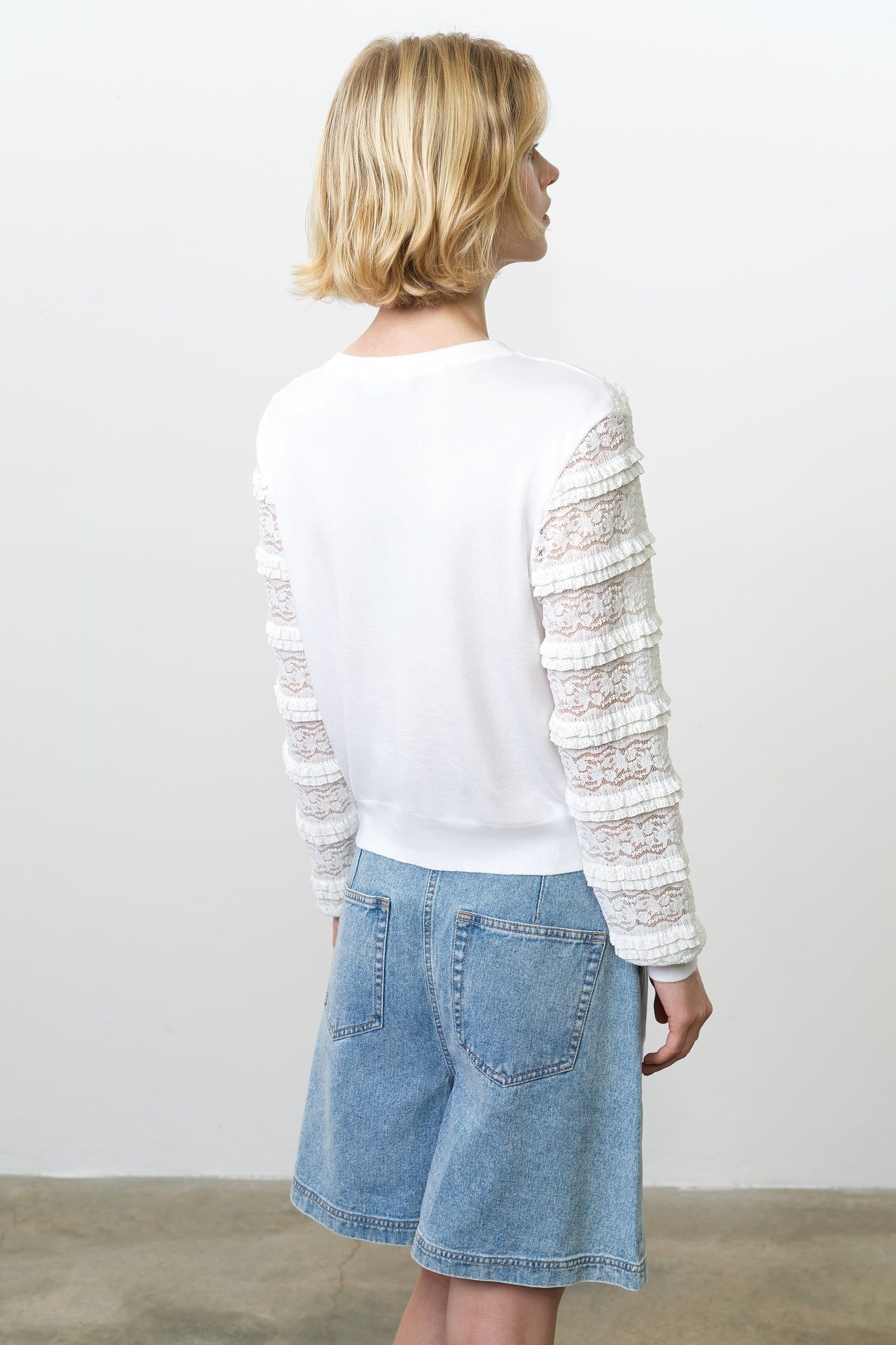 KRISTA LACE MIX CARDIGAN SUMMER WHITE 4