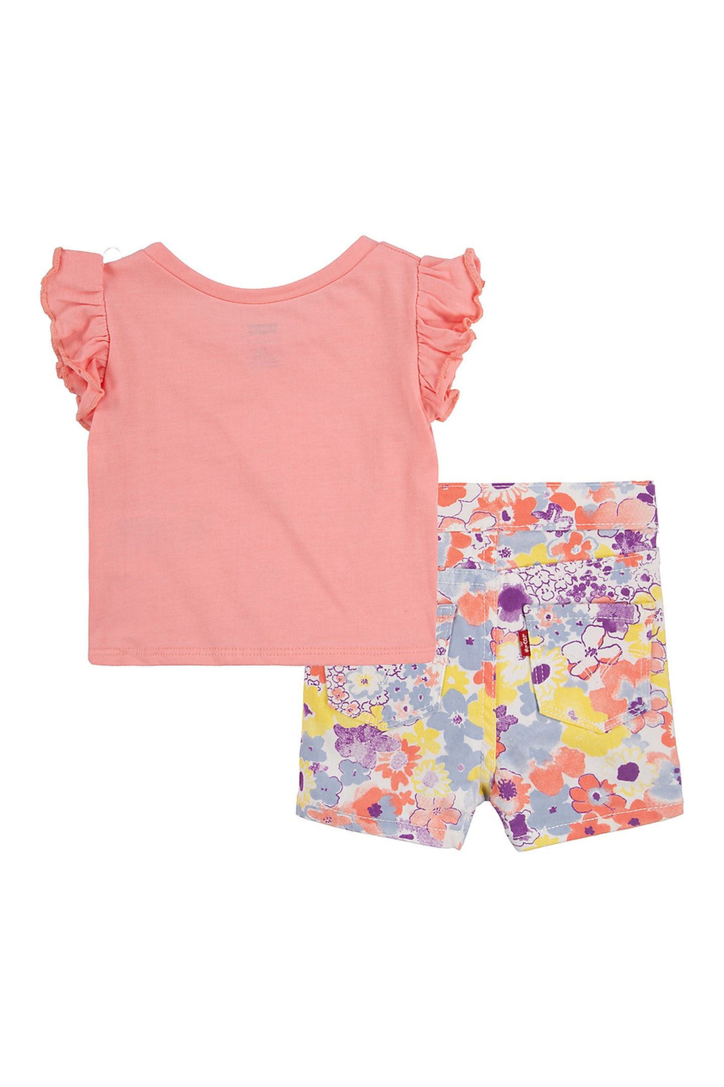 GIRLS 2PC TEE AND WOVEN SHORT SET FLORAL BLOOMS 2
