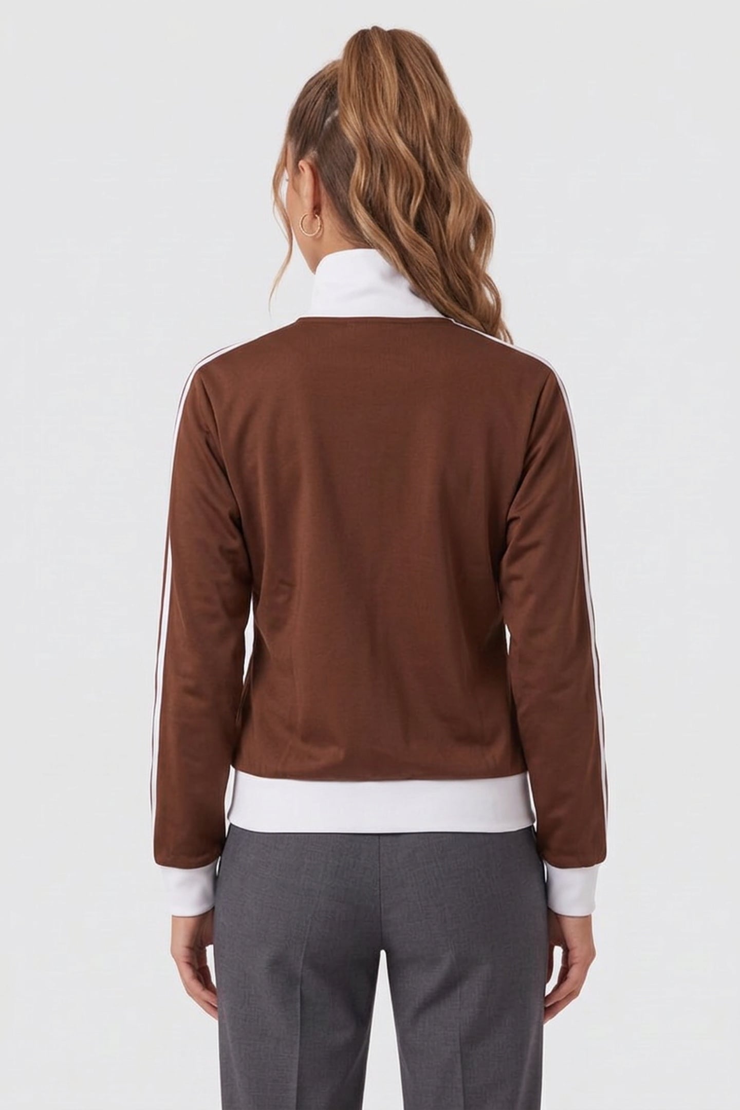 UNISEX CLASSIC TRACK TOP PRELOVED BROWN 4