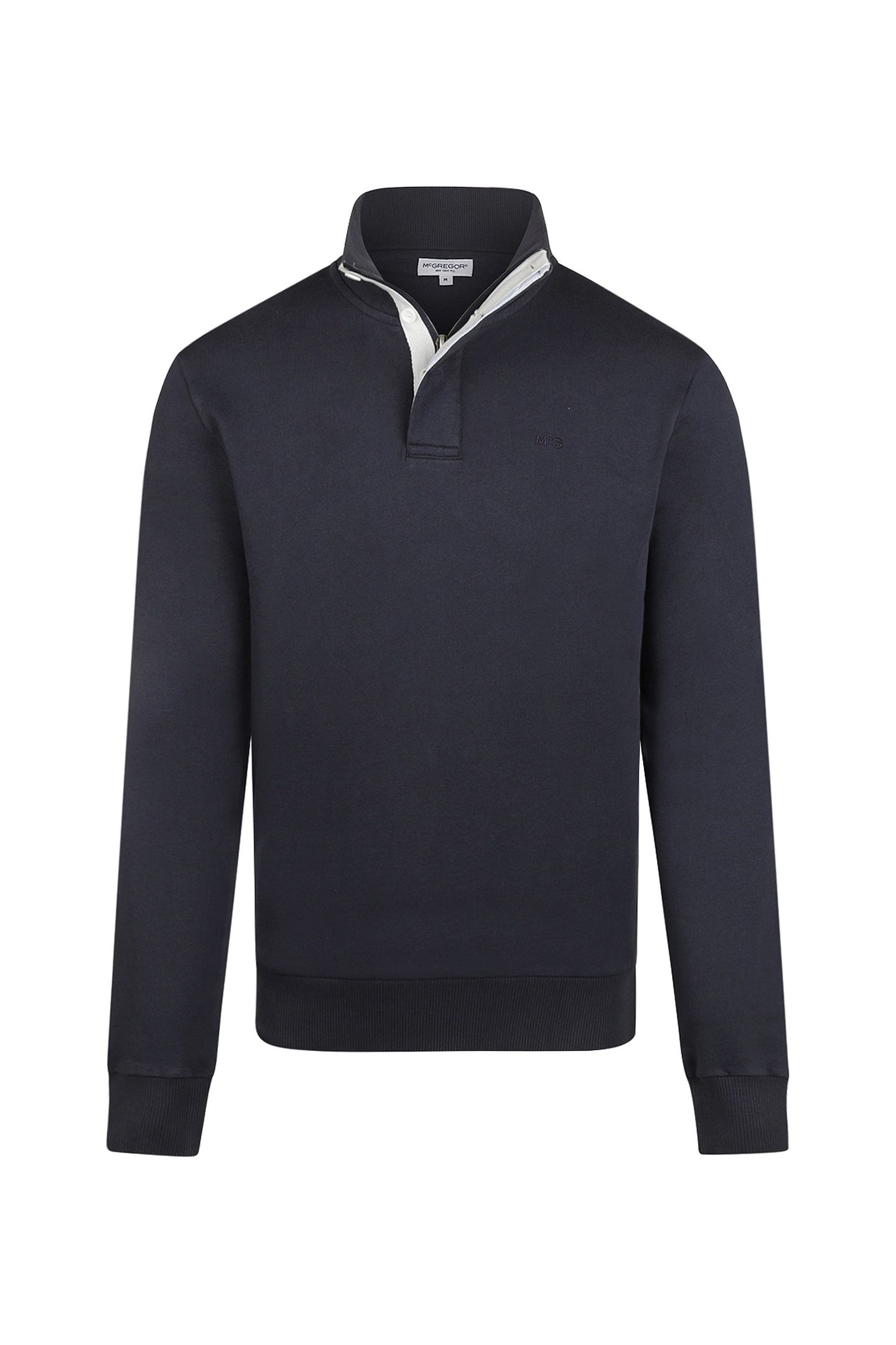 ZIP MOCK SWEATSHIRT NAVY 3