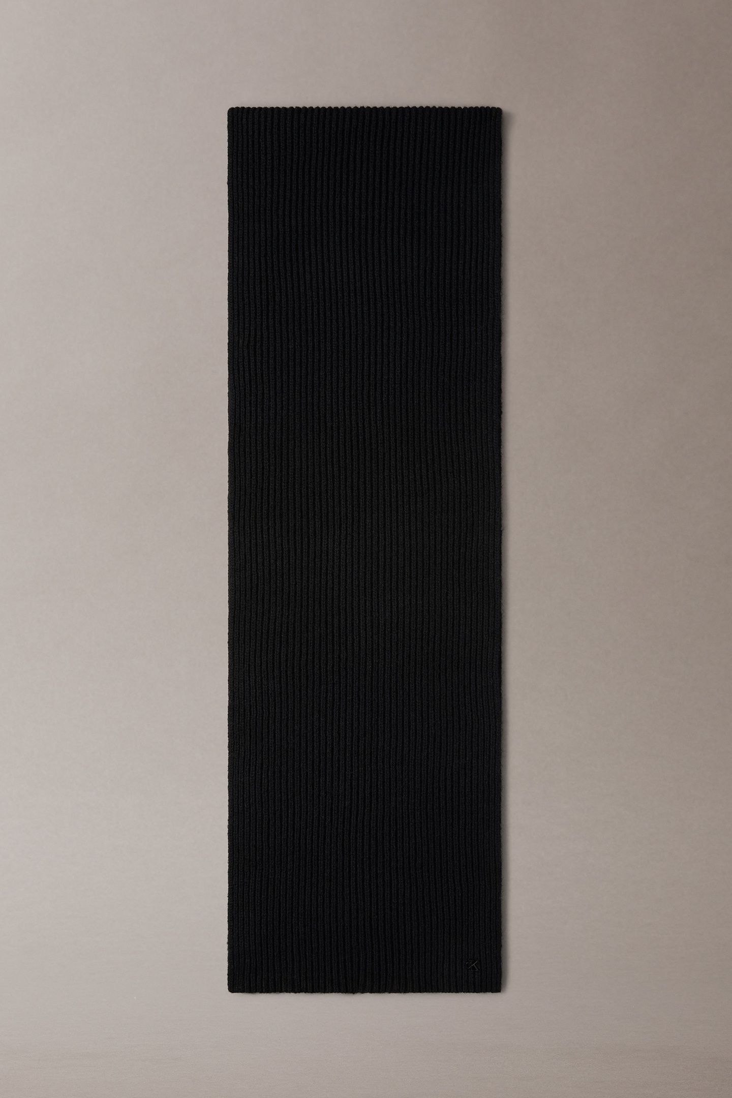 CK METAL WOOL RIB SCARF BLACK 2