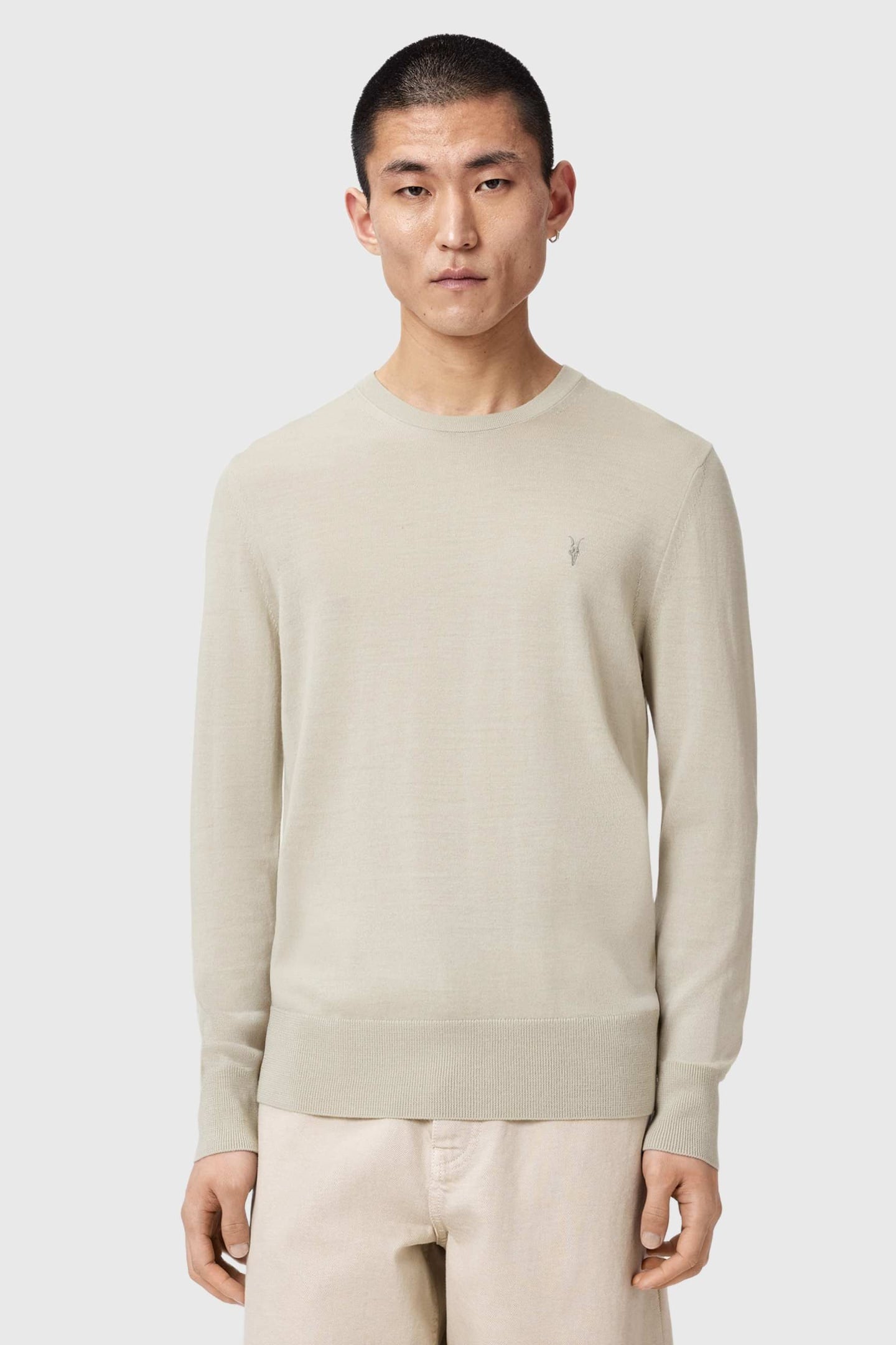 MODE MERINO CREW POWDERED GREEN 1