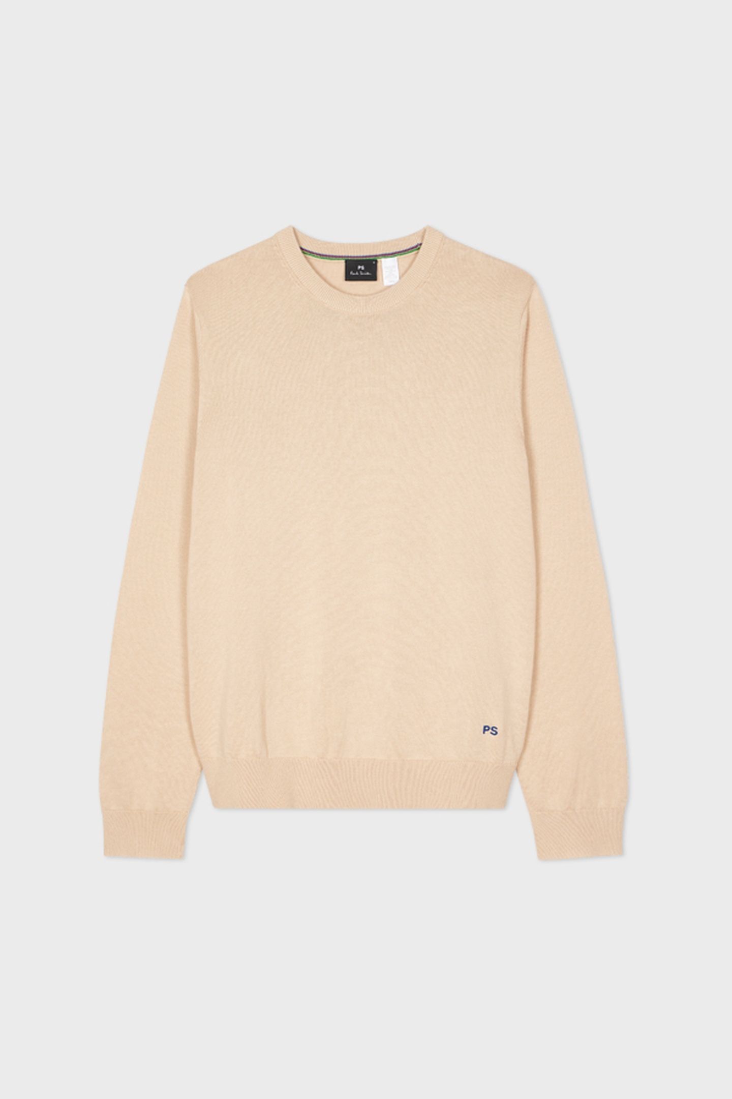 MENS SWEATER CREW NECK MEDIUM BEIGE 2