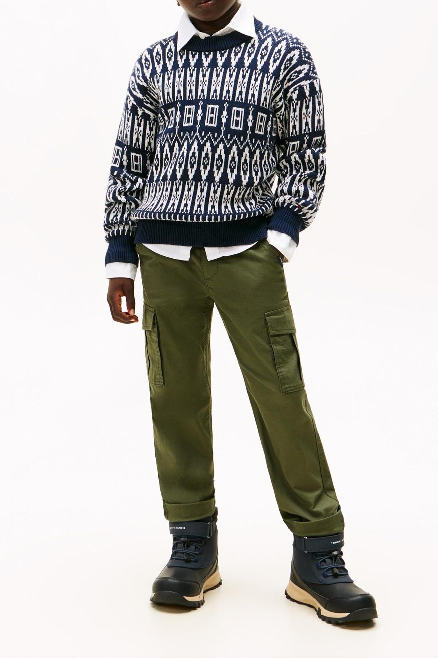BOYS FAIRISLE C-NECK SWEATER AOP FAIRISLE 3