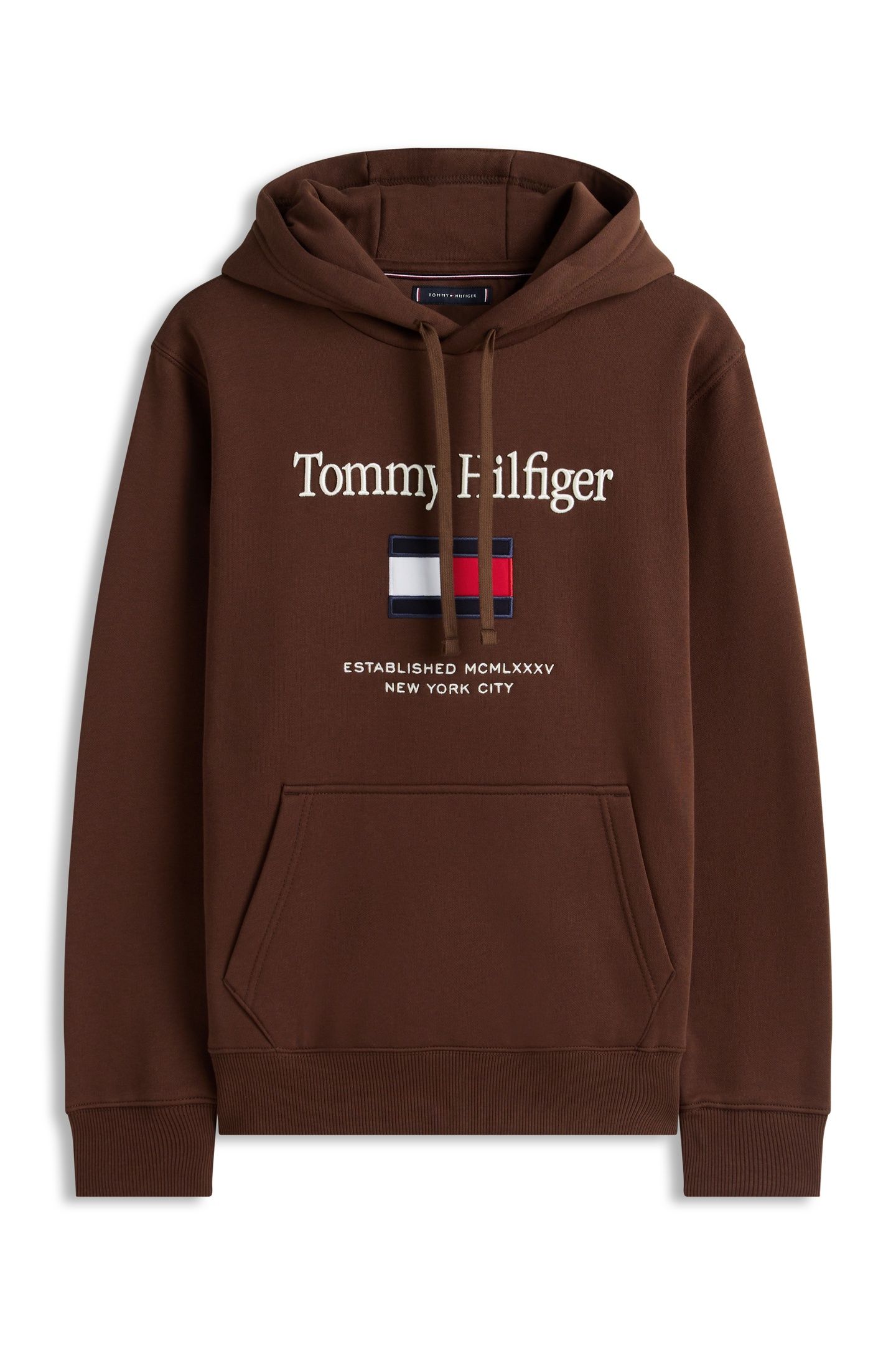 TOMMY EMBRO FLAG HOODIE LEGACY BROWN 3