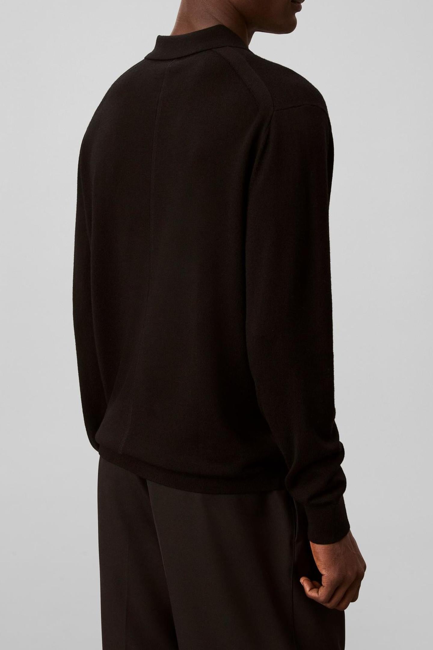 LS 100% MERINO POLO BLACK 2