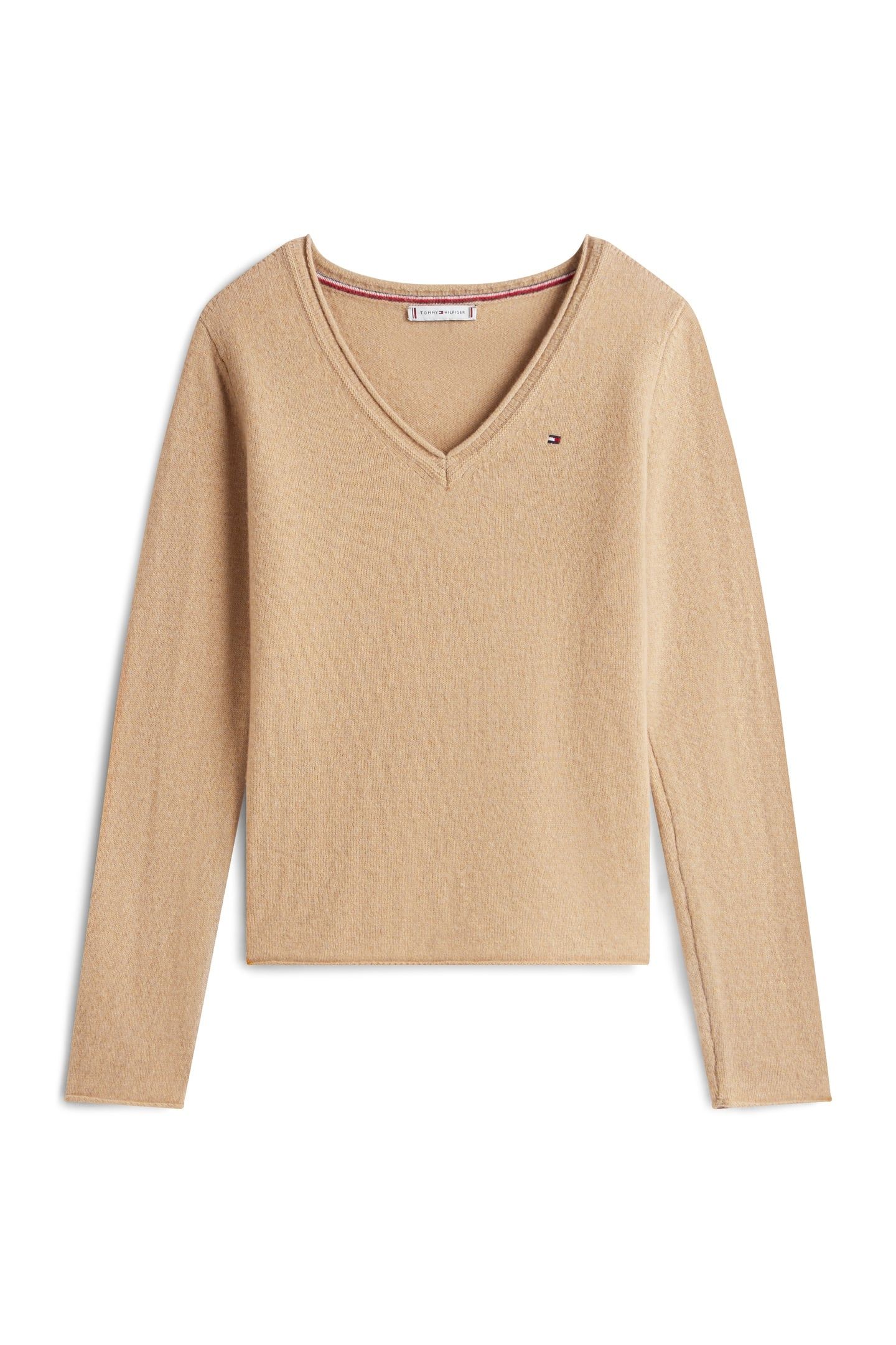 SOFT WOOL V-NECK LOOSE SWEATER SAFARI CANVAS HEATHER 4