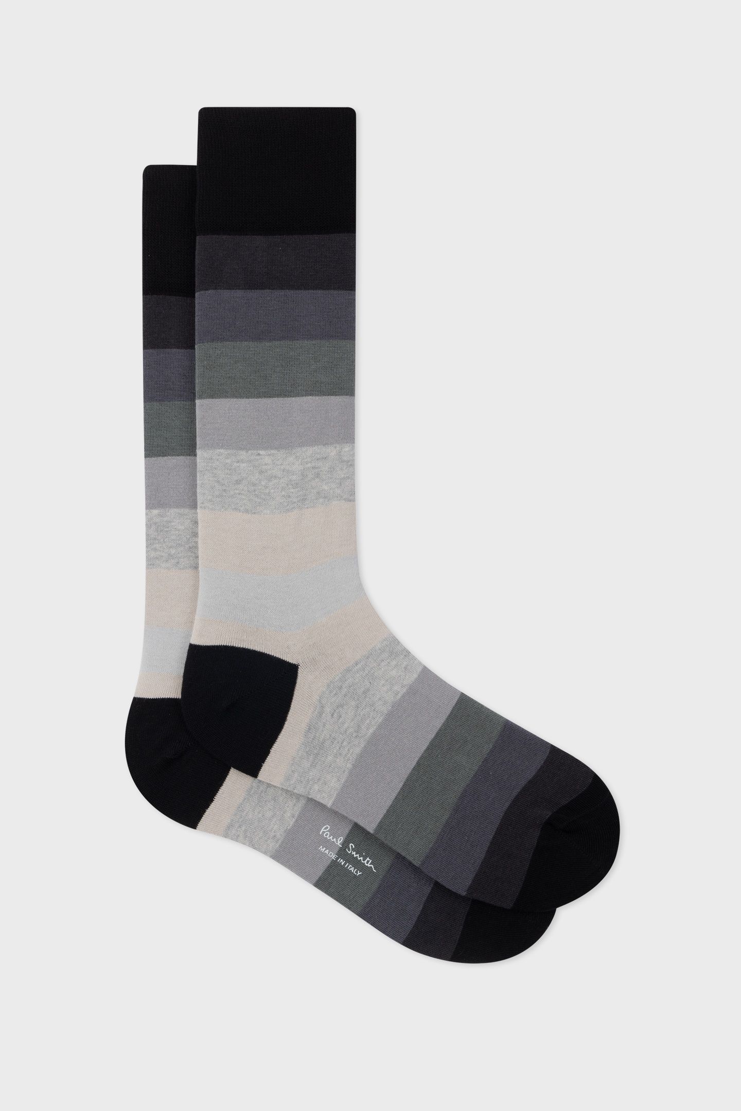 MEN SOCK ERWIN STRIPE BLACK 1