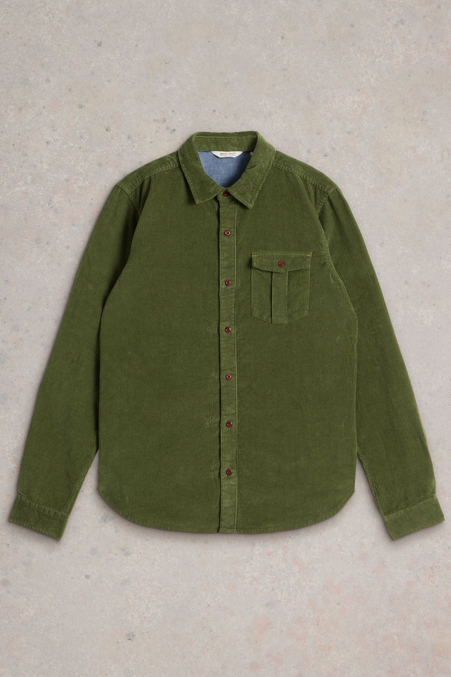 GRIFFIN CORD SHIRT MID GREEN 3