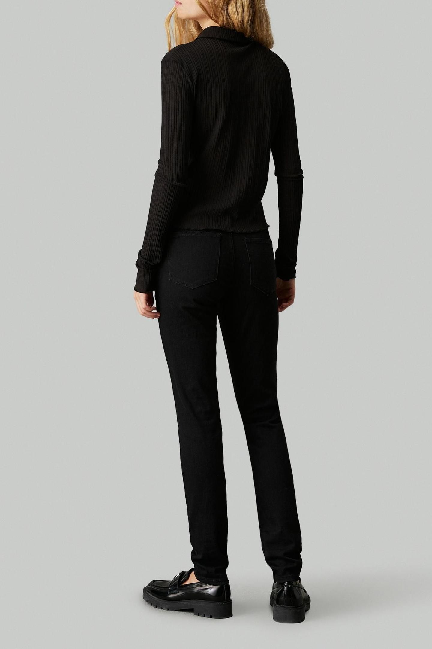 MID RISE SKINNY DENIM BLACK 2