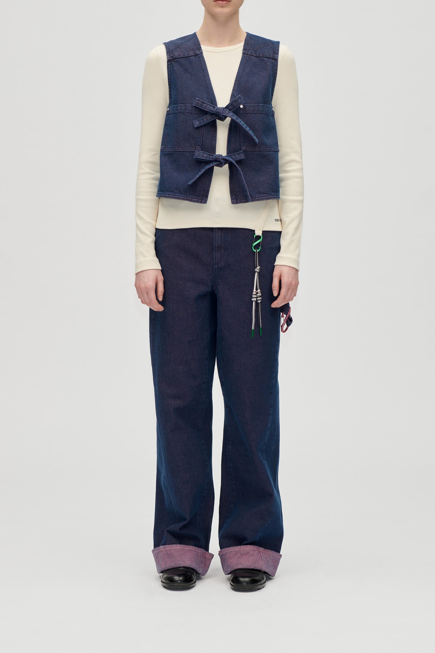 TWIST KNEE SEAMS PANTS DUSKY/DRIED ROSE 1