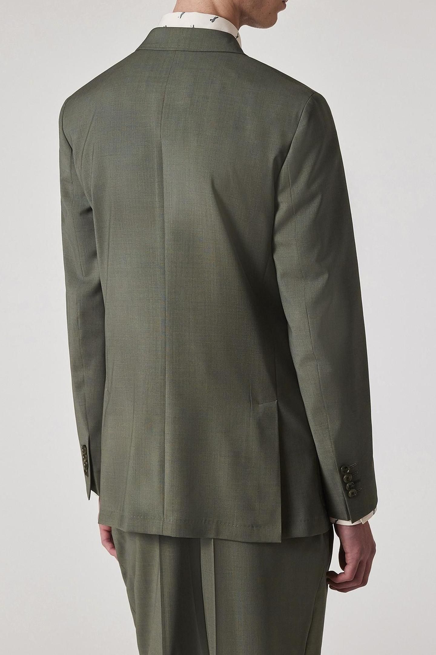 MENS 2 BUTTON JACKET PETROL GREEN 4