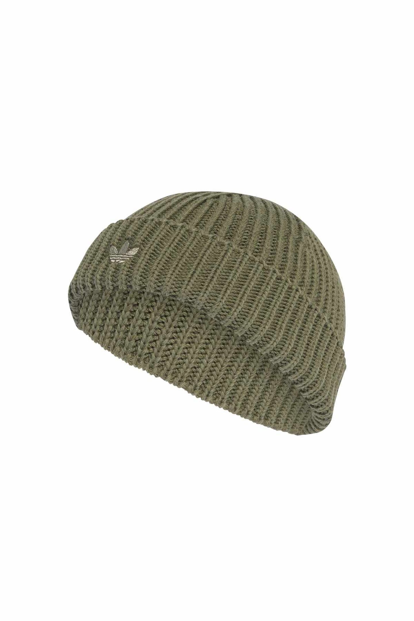 UNISEX SHORT BEANIE OLIVE STRATA 1