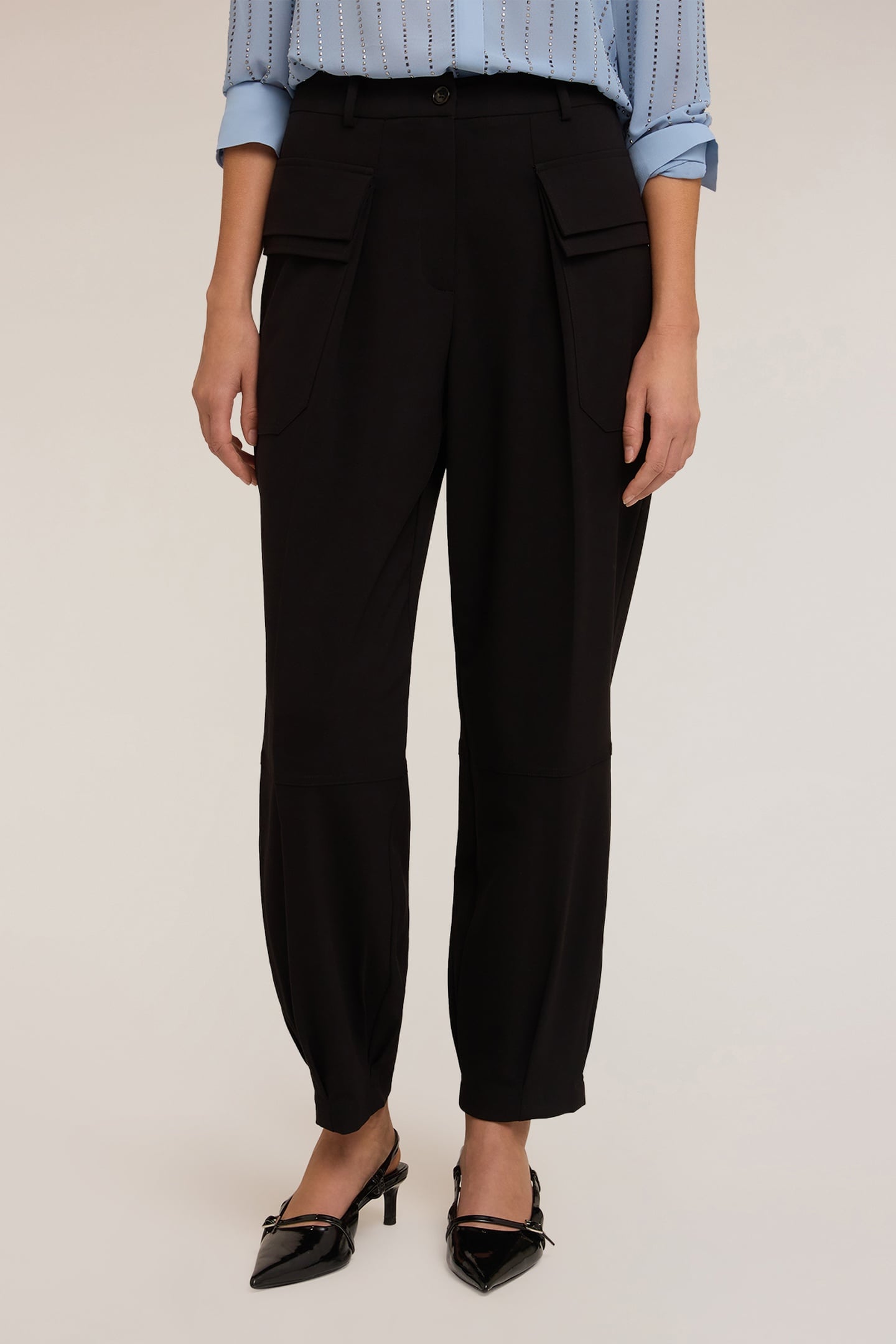 FLUID FABRIC CARGO PANTS BLACK 2