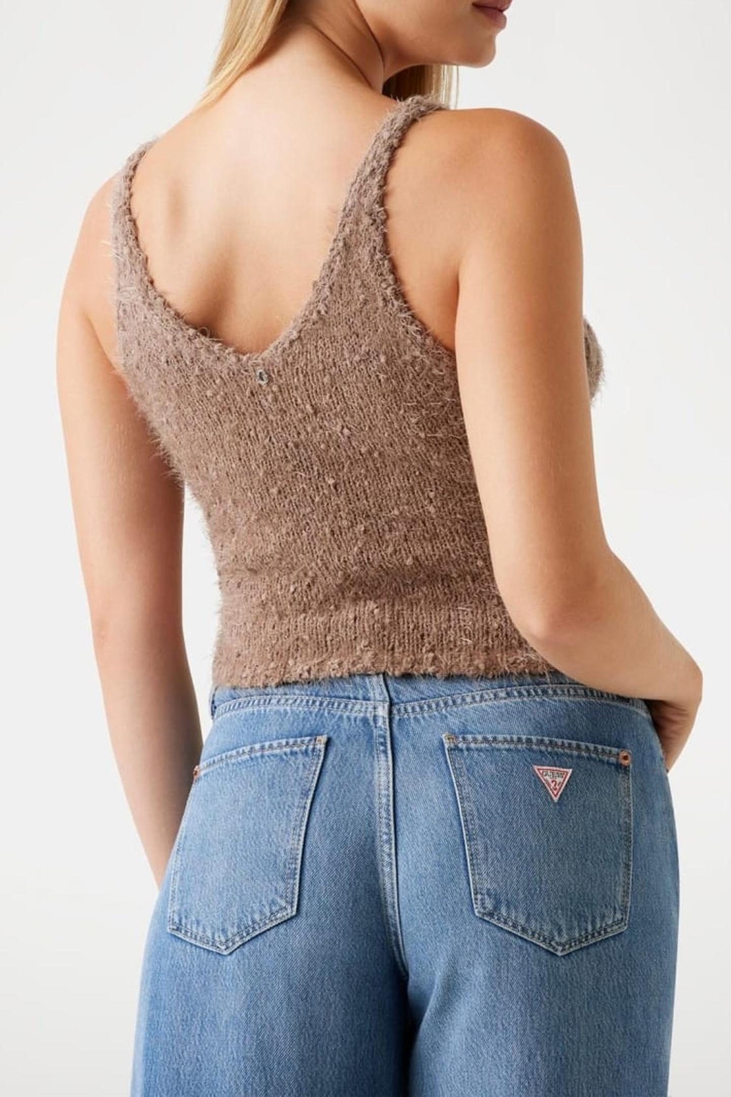 SL DBL VN BEA TANK SILK TAUPE MULTI 2