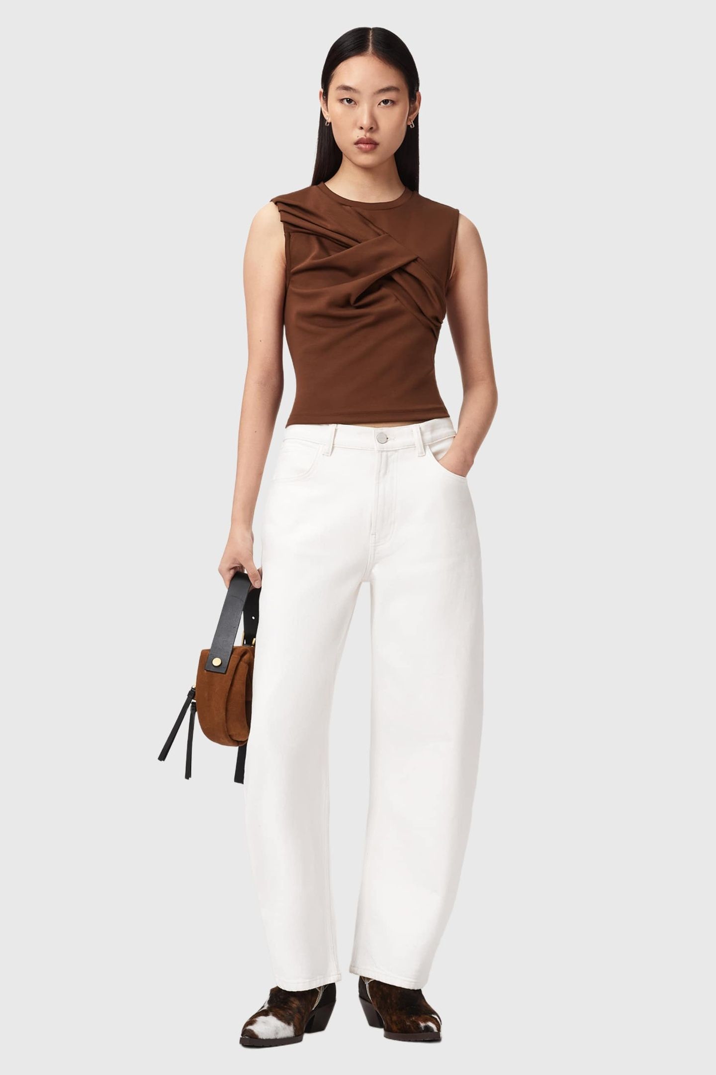 NELLA TANK HOT CHOC BROWN 4