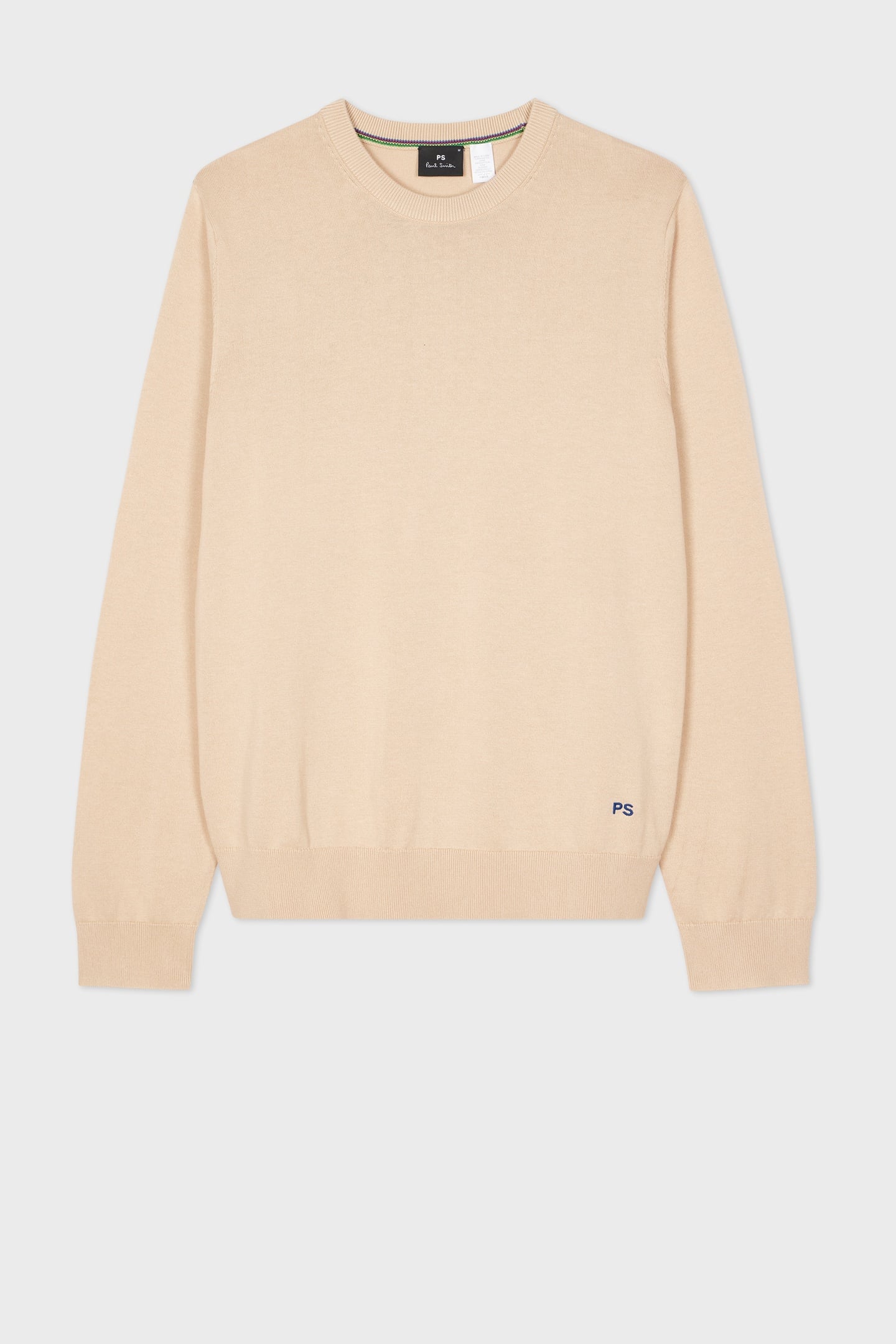 MENS SWEATER CREW NECK MEDIUM BEIGE 1