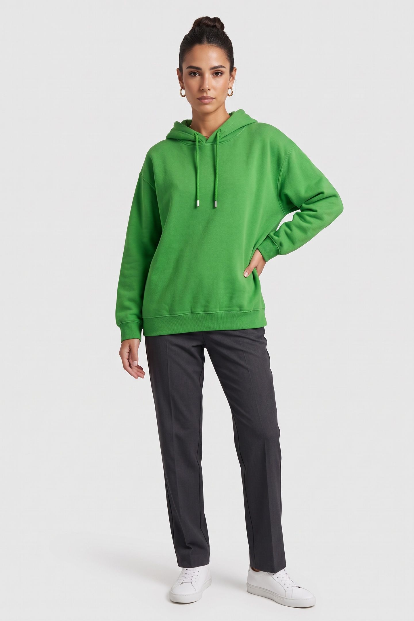 LOVER BRUSHED TERRY HOODIE GREEN 1
