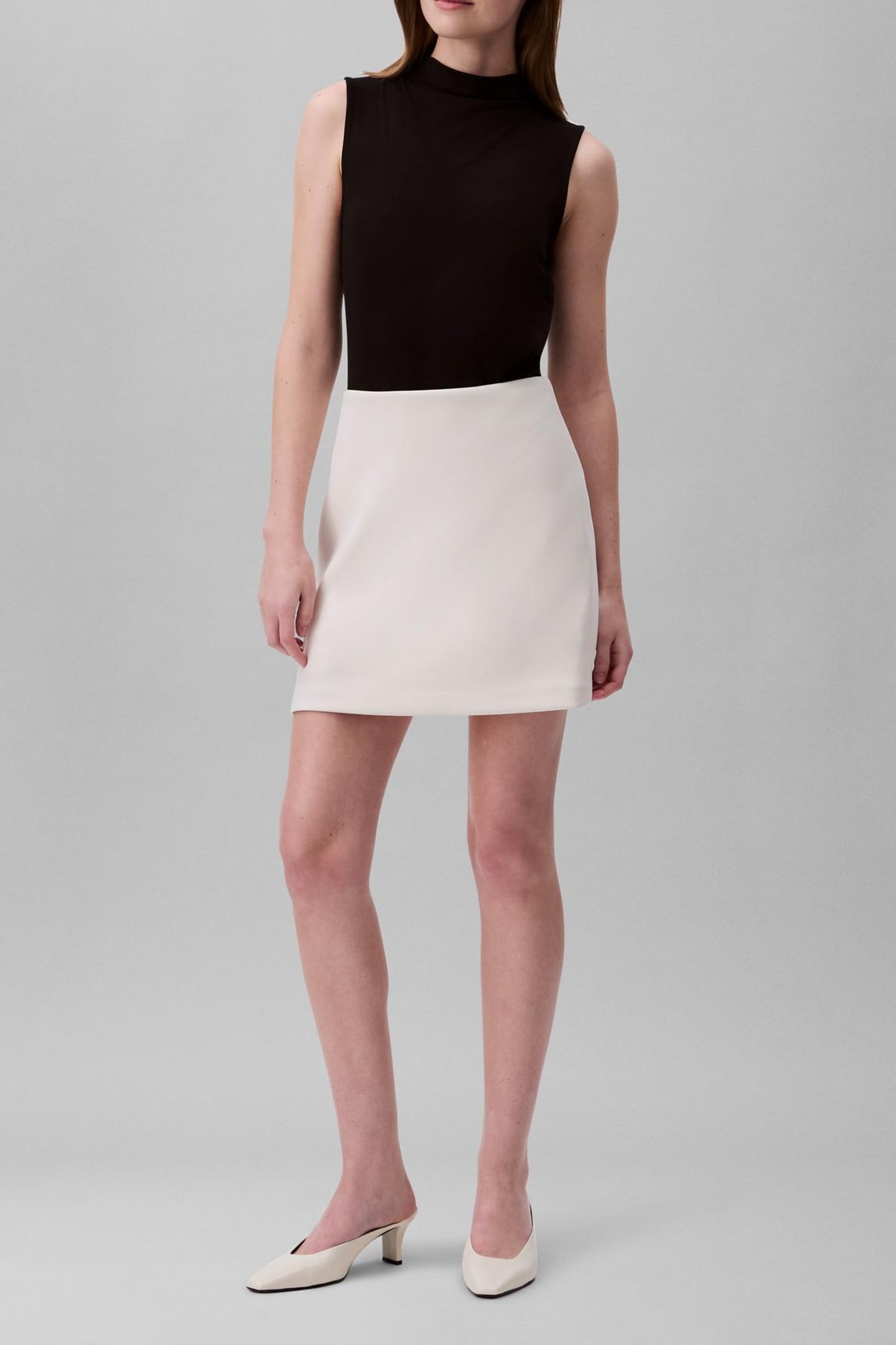 TAILORED KNIT MINI SKIRT TURTLEDOVE 4