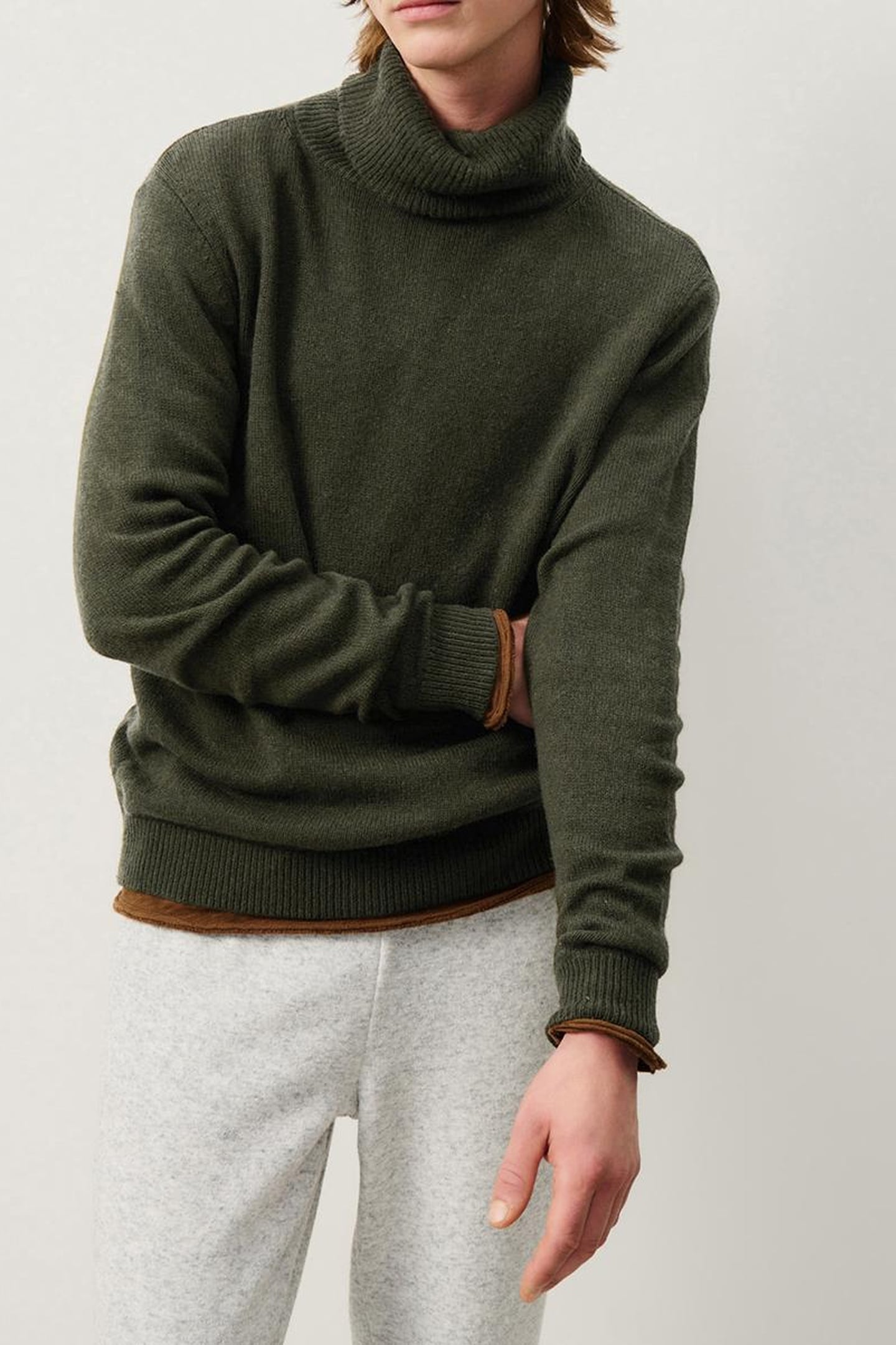 FALYDAY KNIT SWEATER ALGUE CHINE NOIR 4