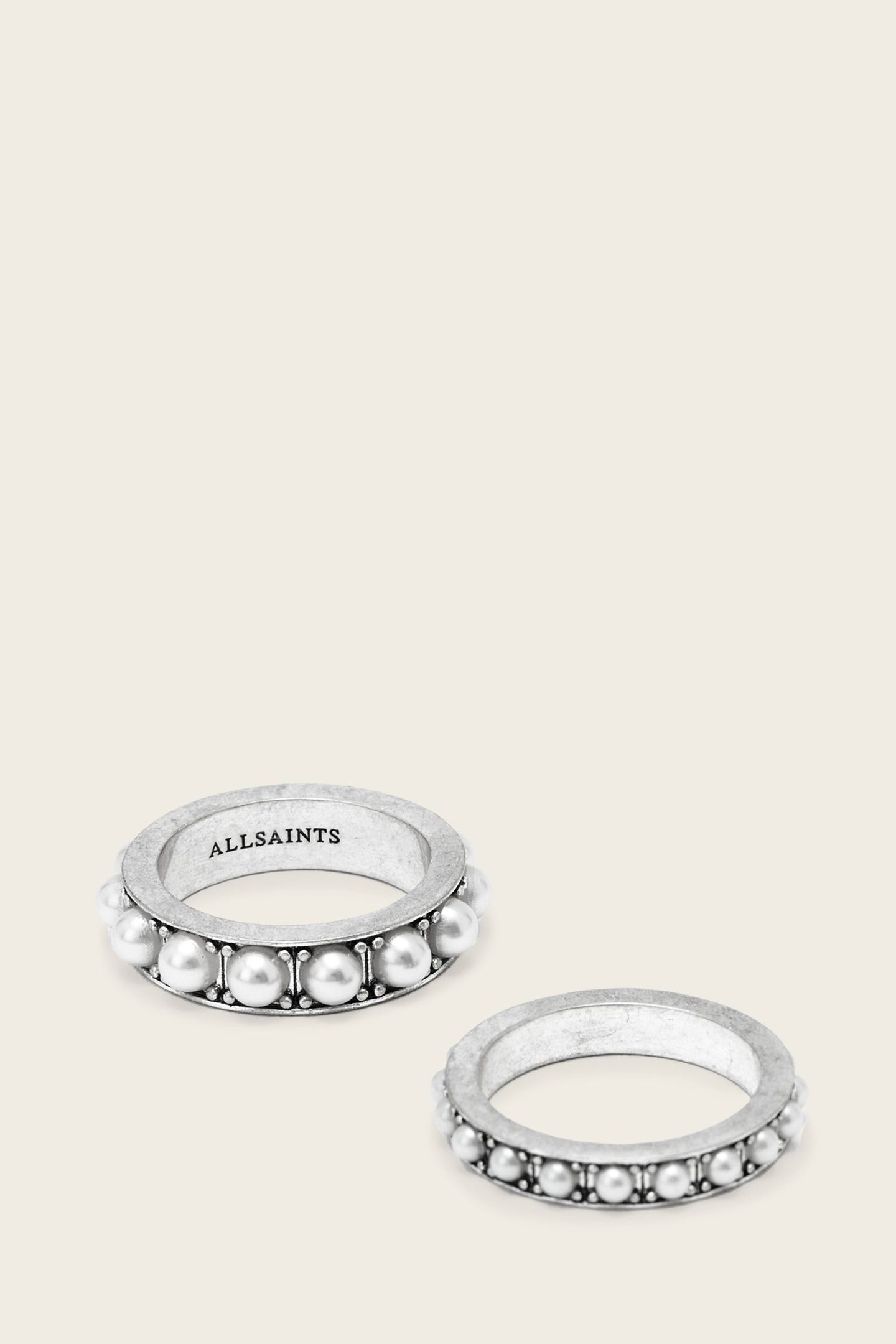 NELLIE RING SET WARM SILVER 4