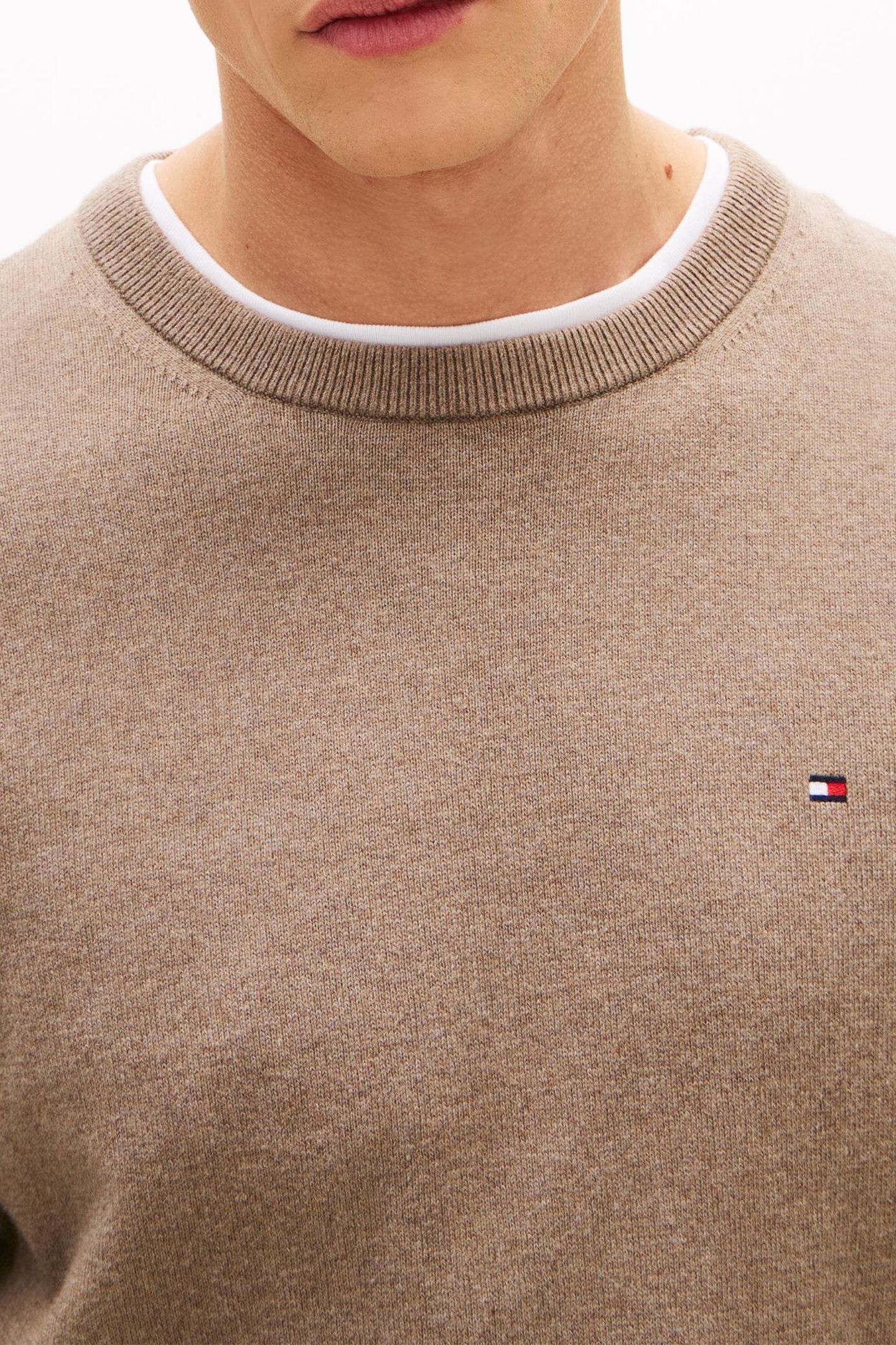 PIMA COTTON CASHMERE SWEATER COASTAL TAUPE HEATHER 5