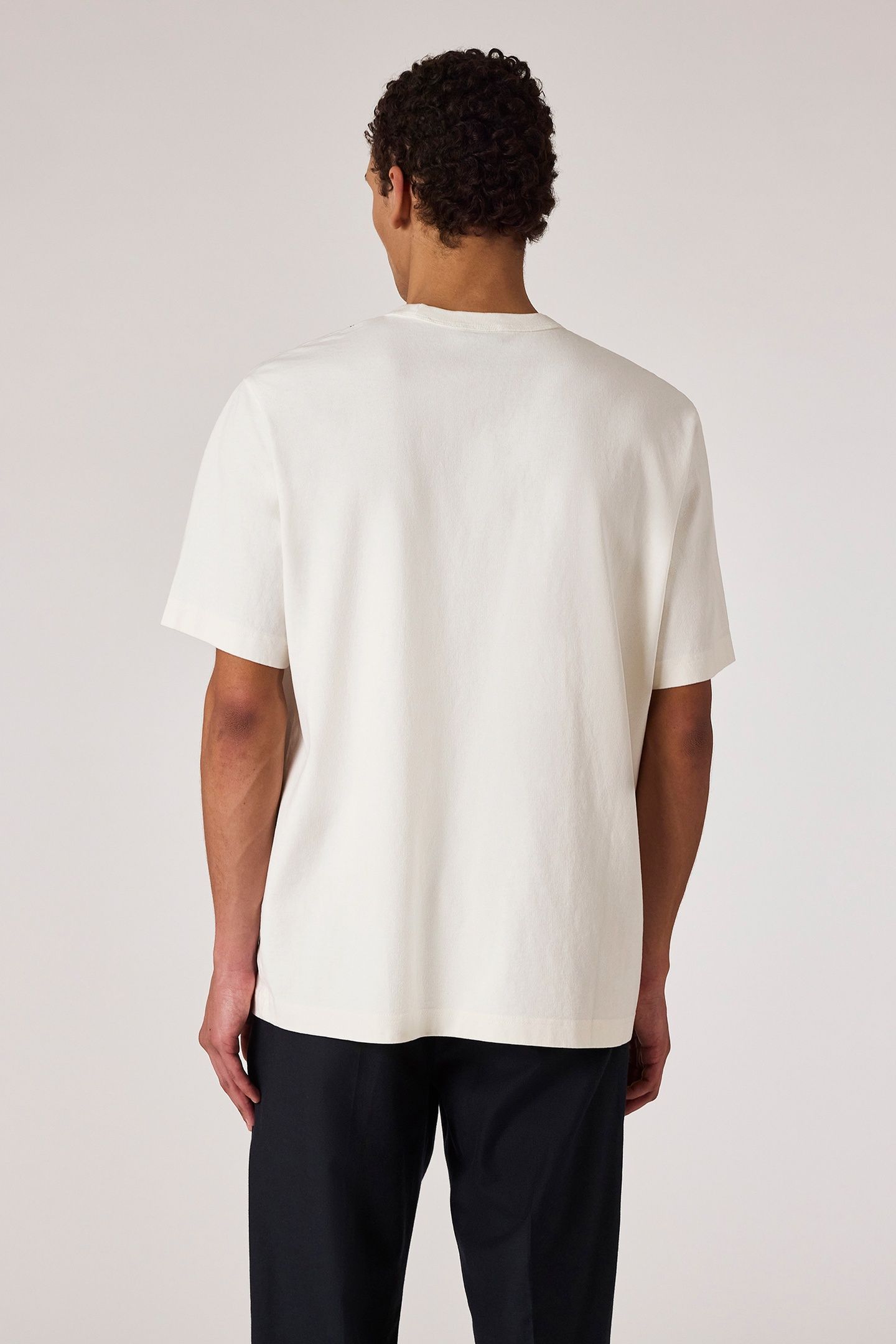 MENS SS REG FIT TSHIRT 1/2 TONE FLORAL OFF WHITE 3
