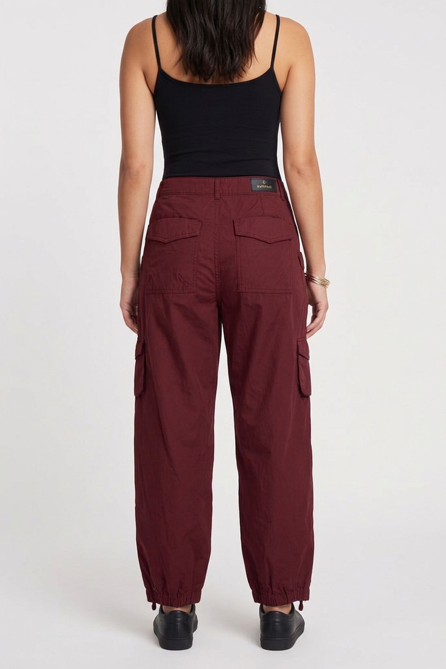 LOOSE CARGO PANTS LT CRISPY PLAIN WEAVE CASSIS 2