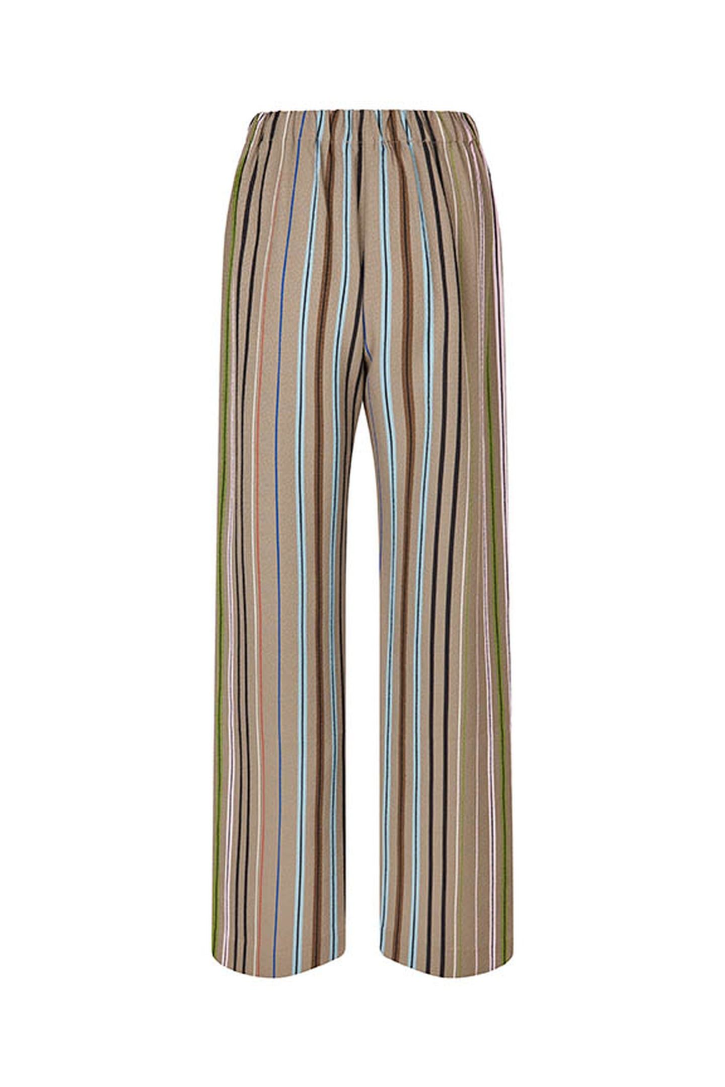 ELASTICATED LONG PANTS MULTI STRIPE 4