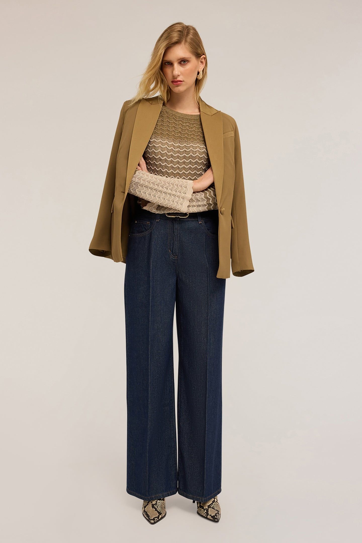 WIDE LEG SLOUCHY JEANS IN MIXED TENCEL™ FABRIC, KATE MODEL B 1