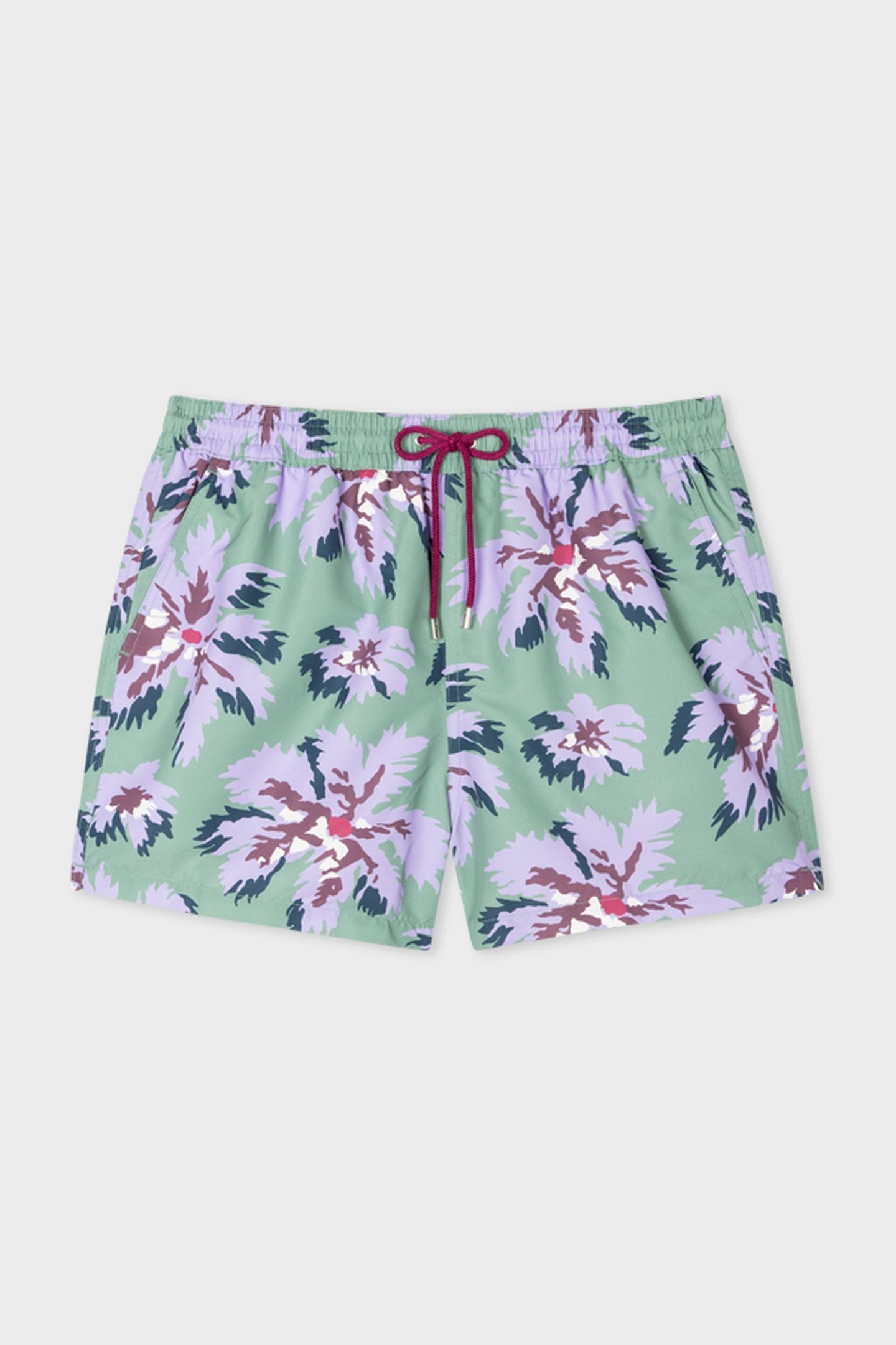 MEN SWIM SHORT PALM BURST KHAKI 4