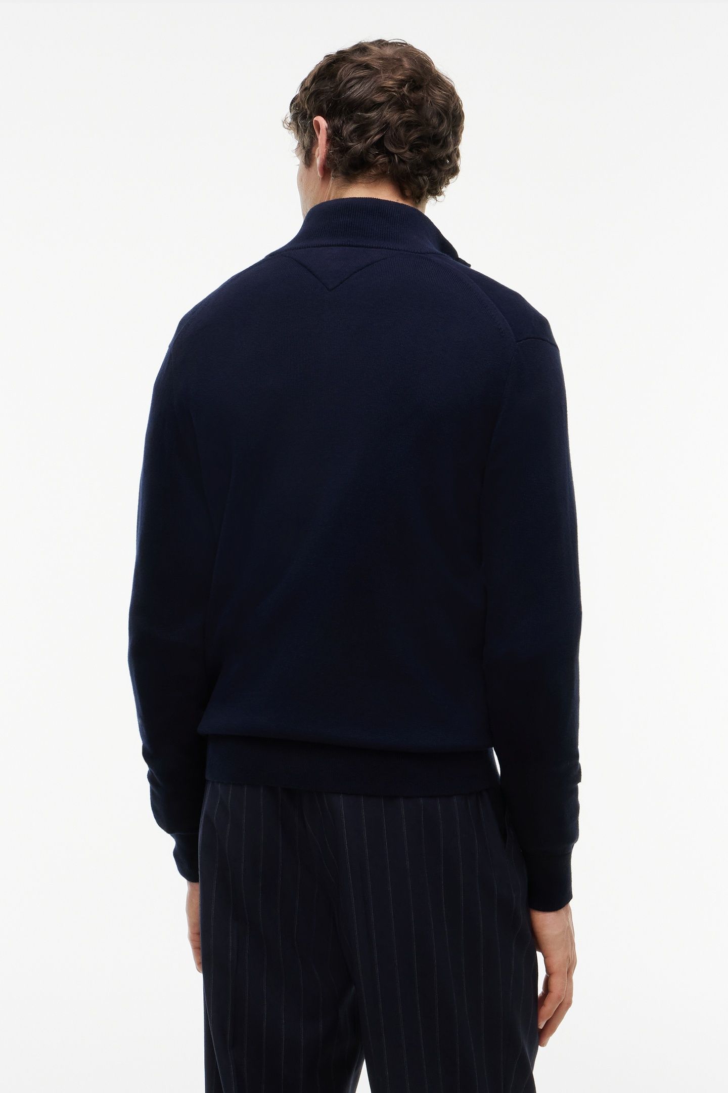 PIMA COTTON CASHMERE SWEATER NAVY BLUE 2