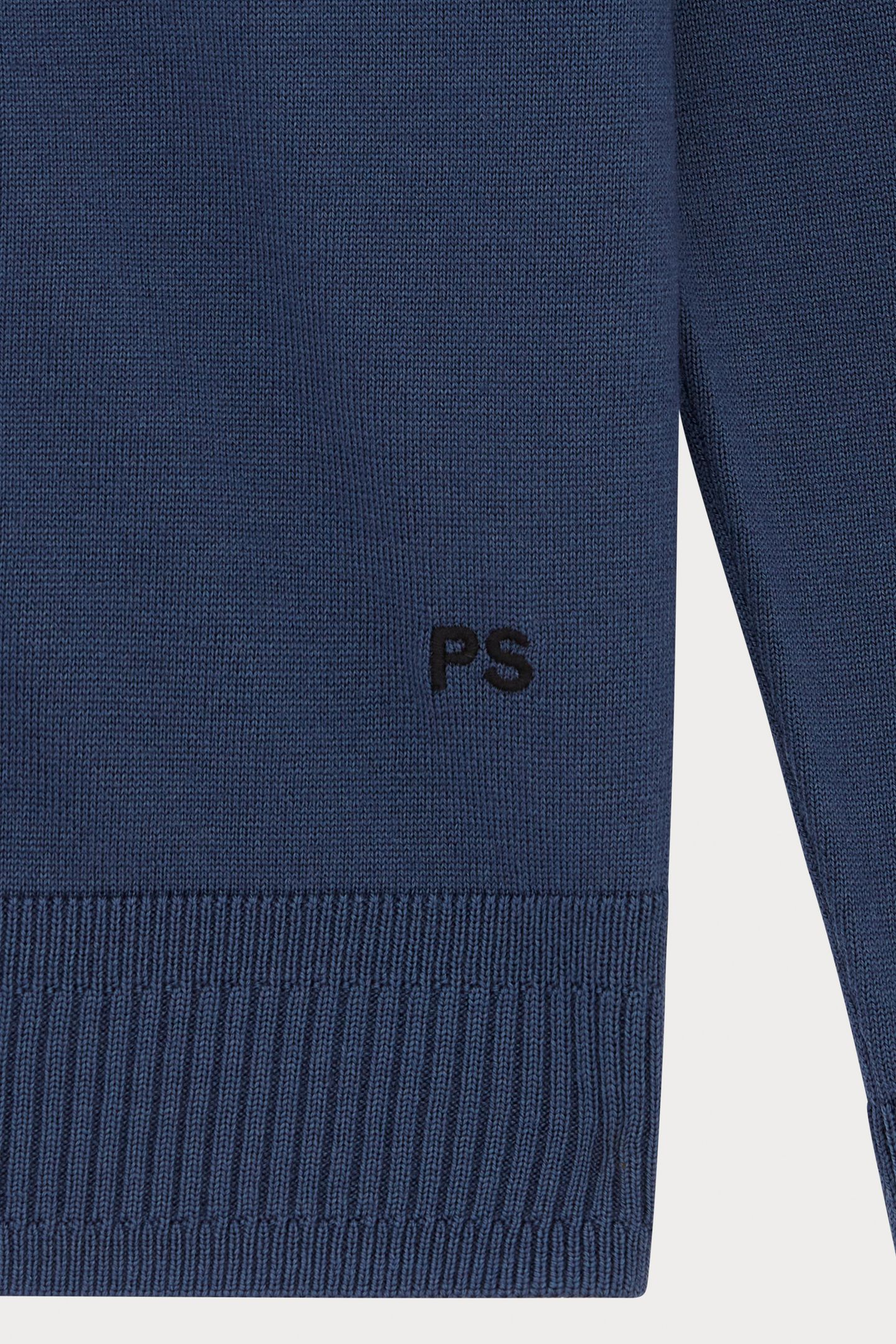 MENS SWEATER ZIP NECK INDIGO 8