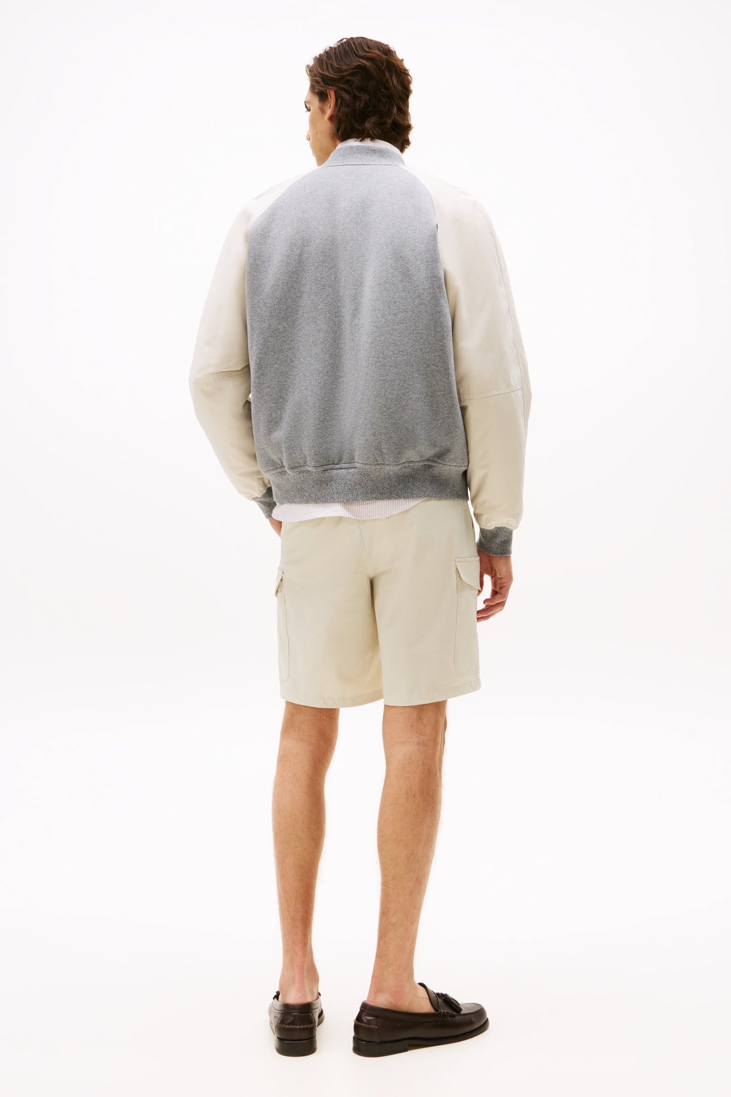 MIX MEDIA VARSITY BOMBER AUTHENTIC MARL/NEWSPRINT 2
