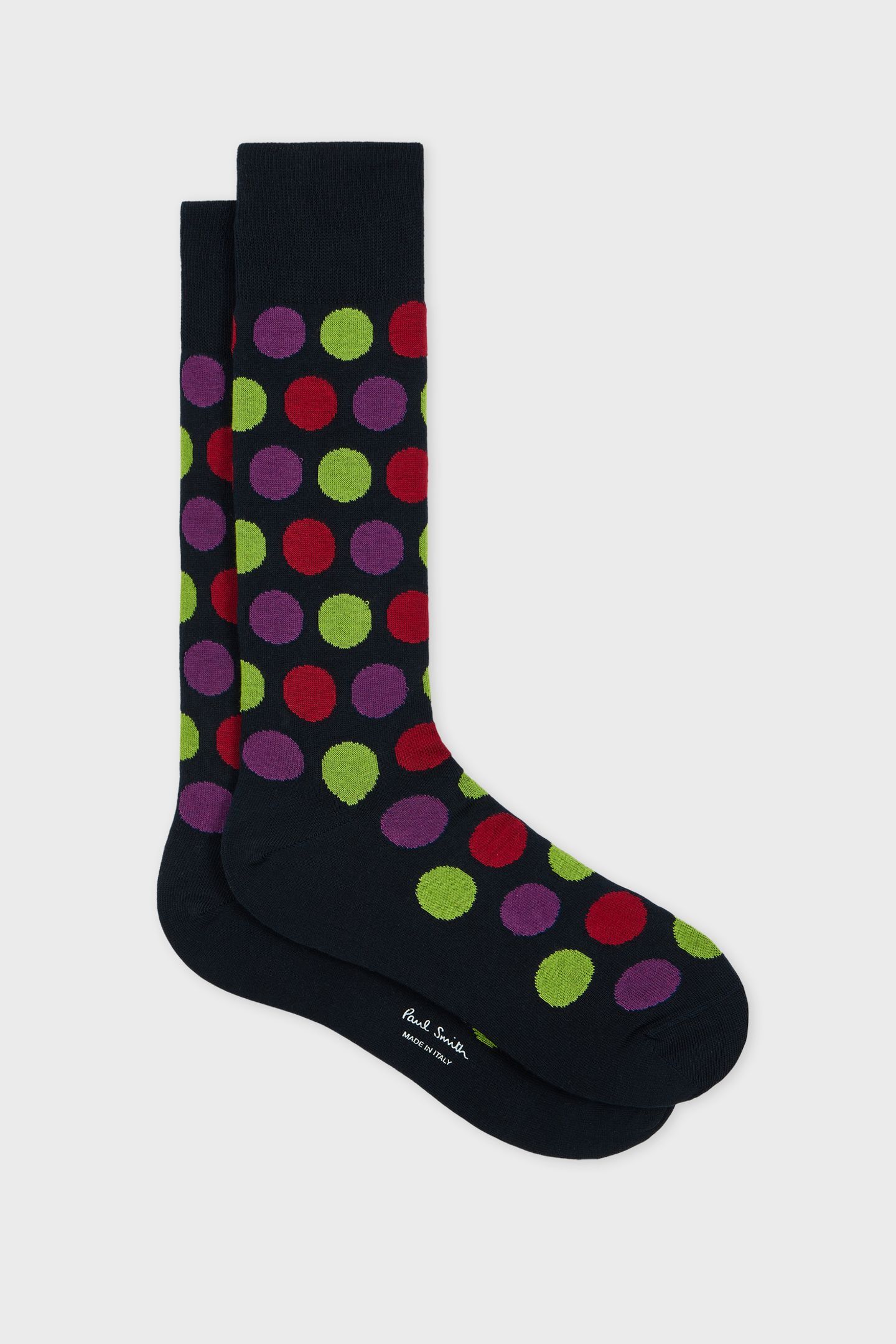 MEN SOCK ILARIO POLKA NAVY 1